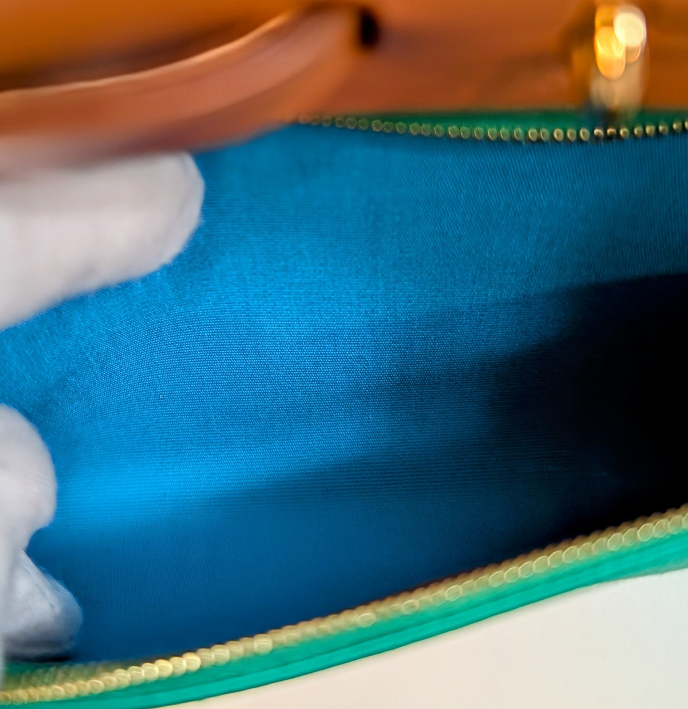 Hermes Blue and Green Herbag Zip 31