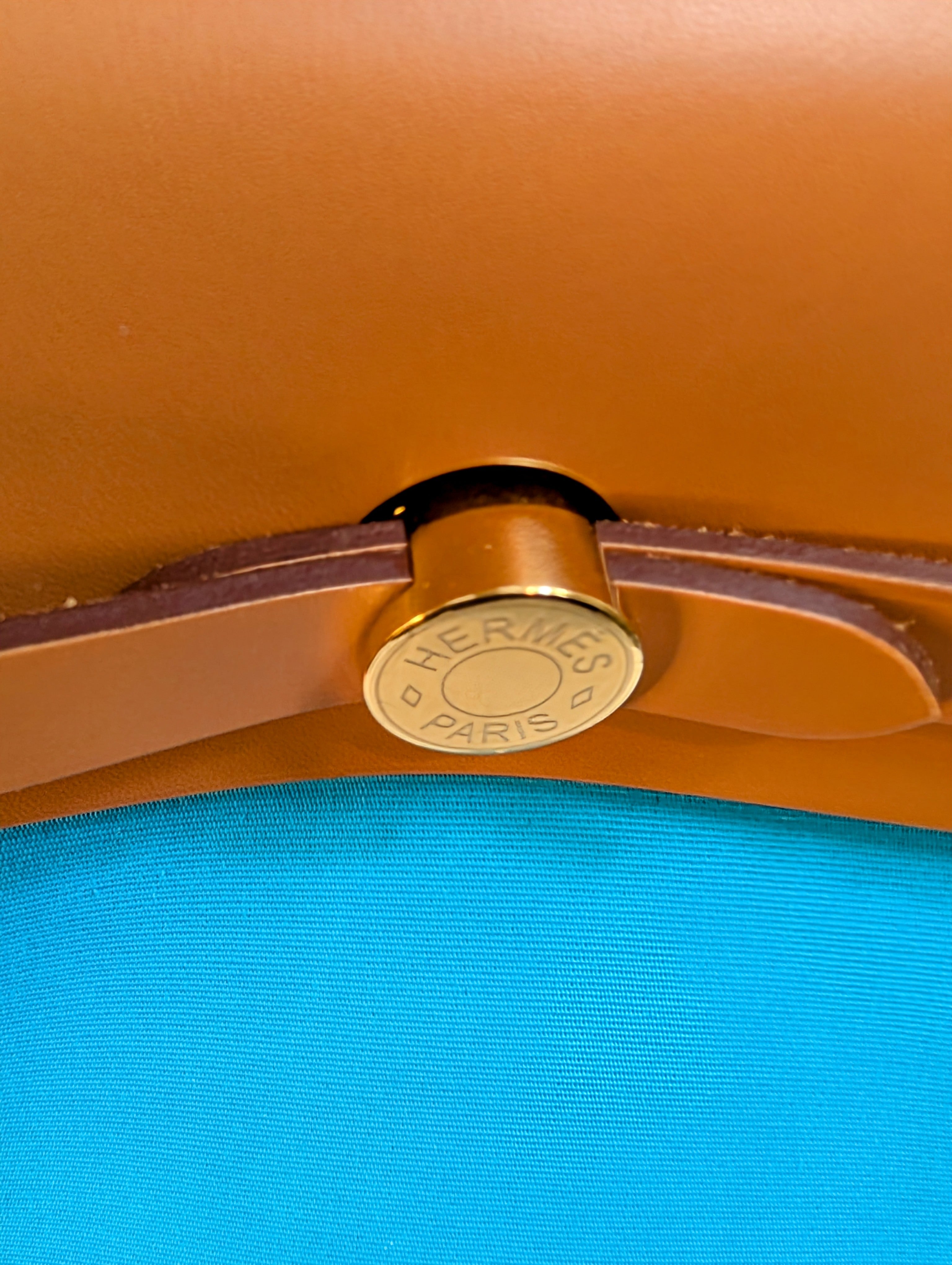 Hermes Blue and Green Herbag Zip 31