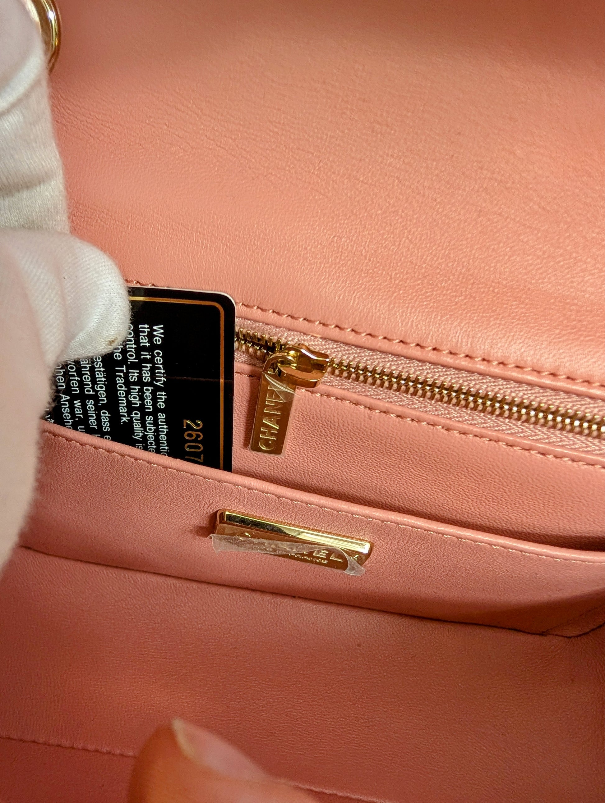 Chanel Rare Salmon Pink Mini Rectangular Classic Flap Bag in Python Leather