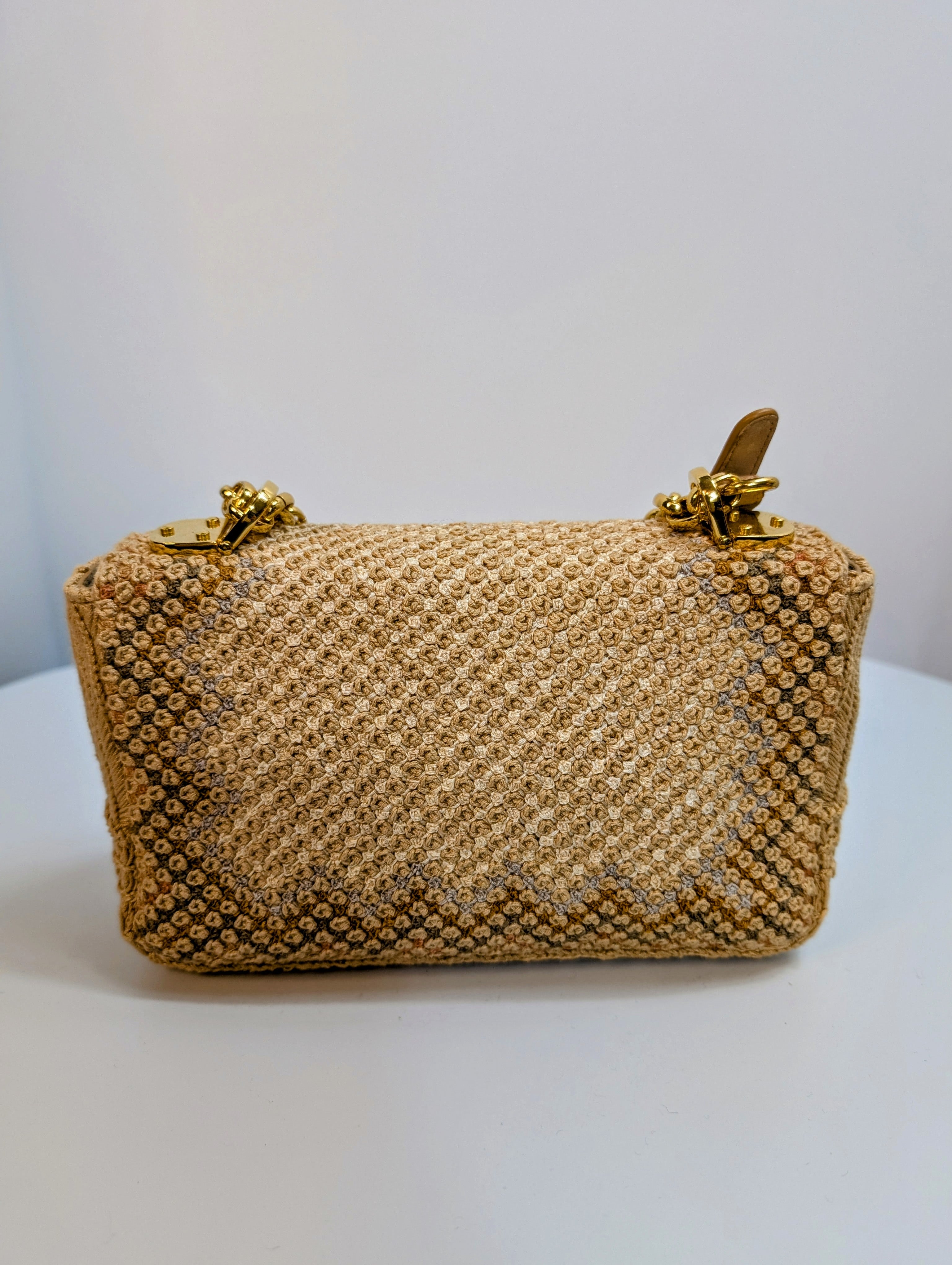Dior Multicolor Caro Crossbody Woven Raffia Bag