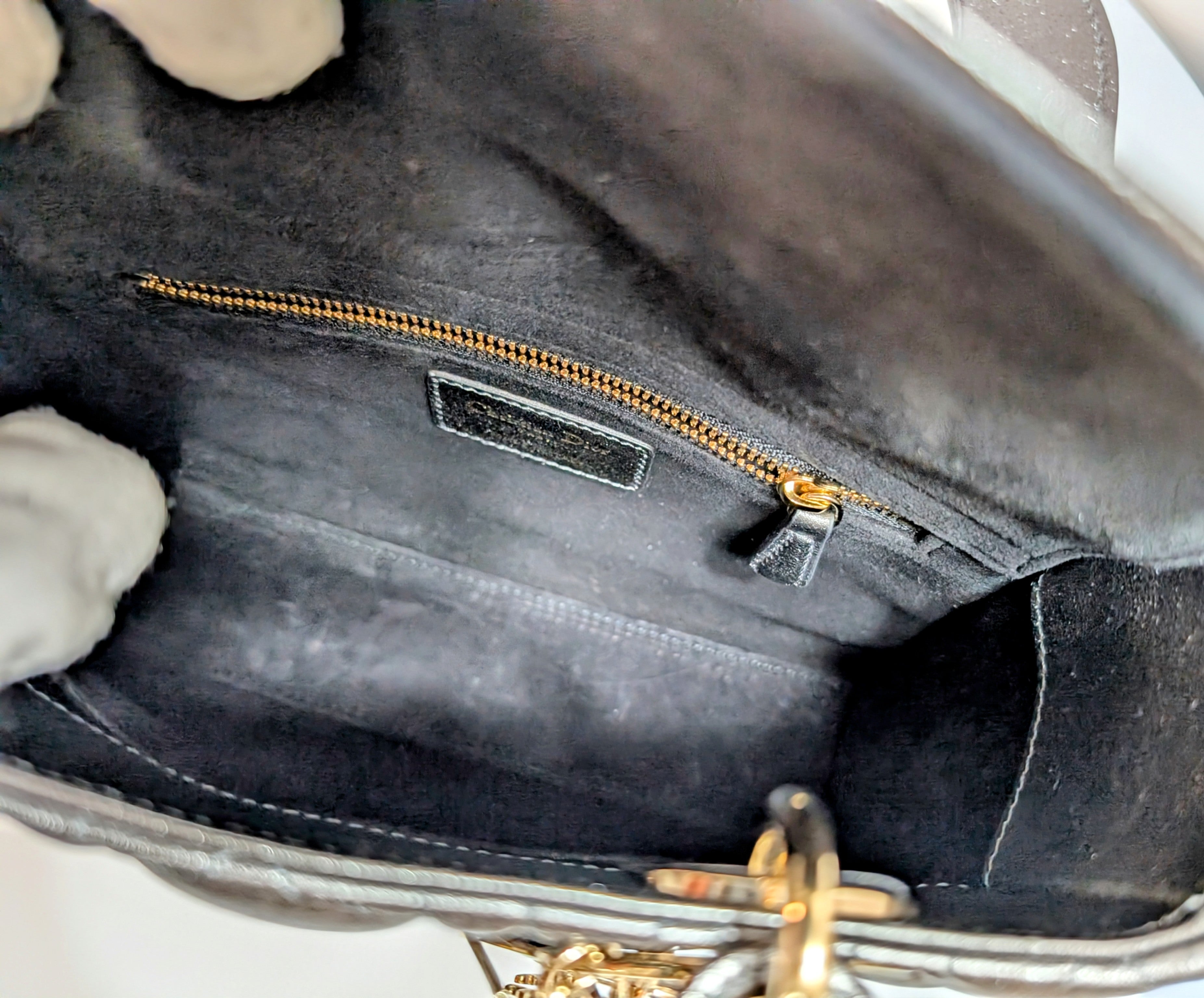 Dior Lady Dior Metallic Gray Cannage My ABCDior Bag