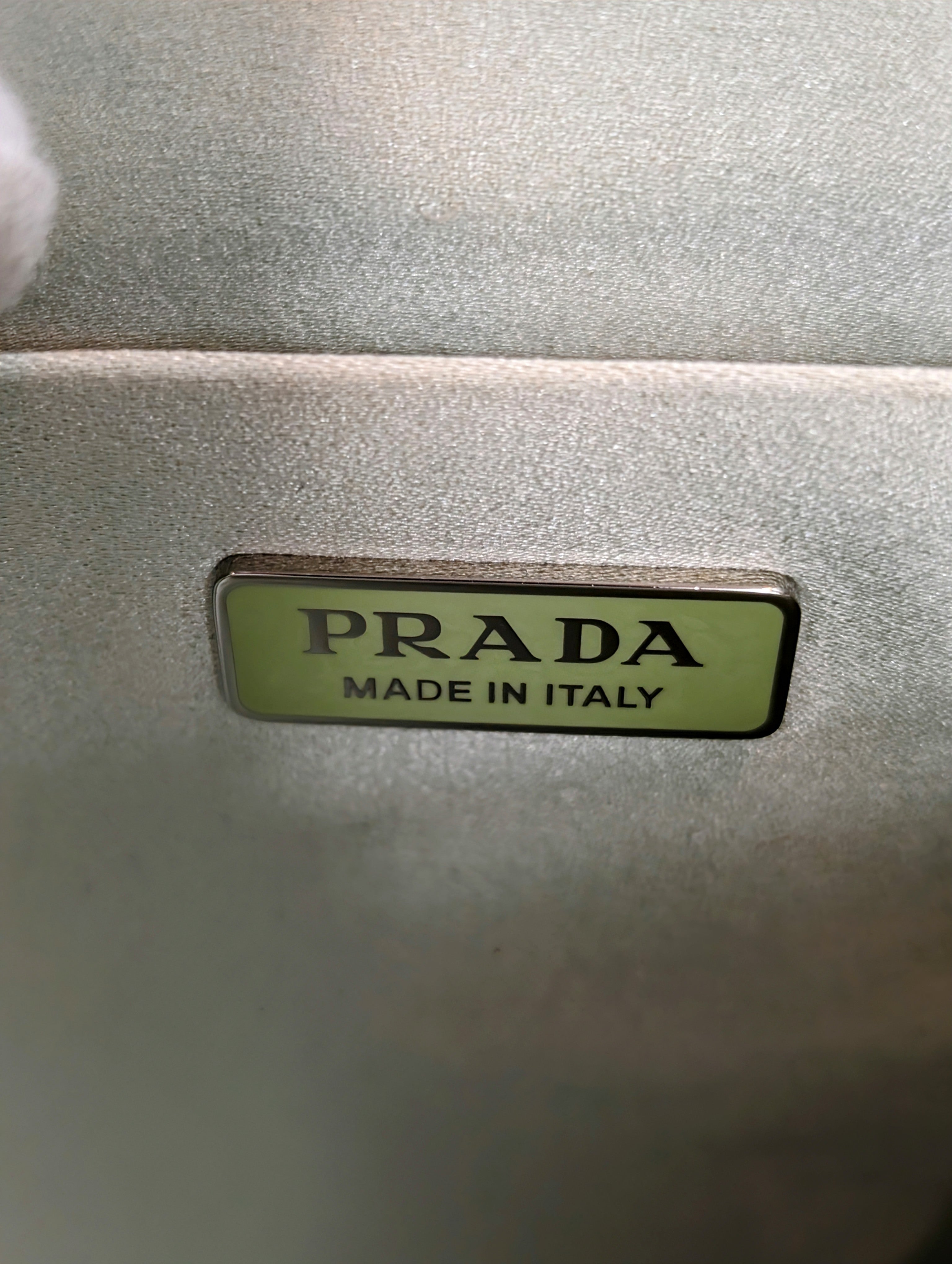 Prada Light Green/Aqua Crystal Embellished Double-Handle Crossbody