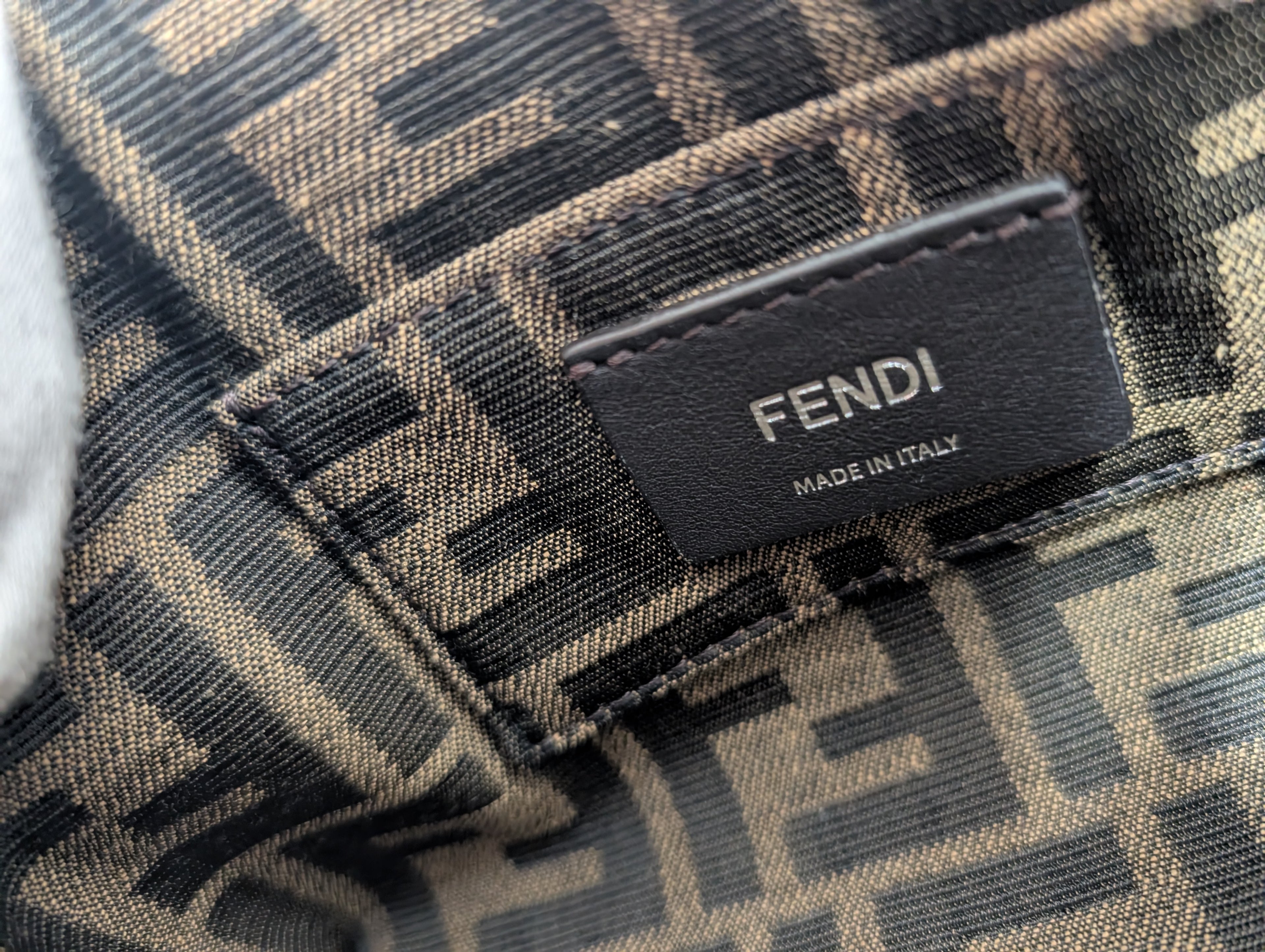 Fendi x Marc Jacobs Peekaboo Top Handle Bag in Cream Leather with Neon Yellow Accents