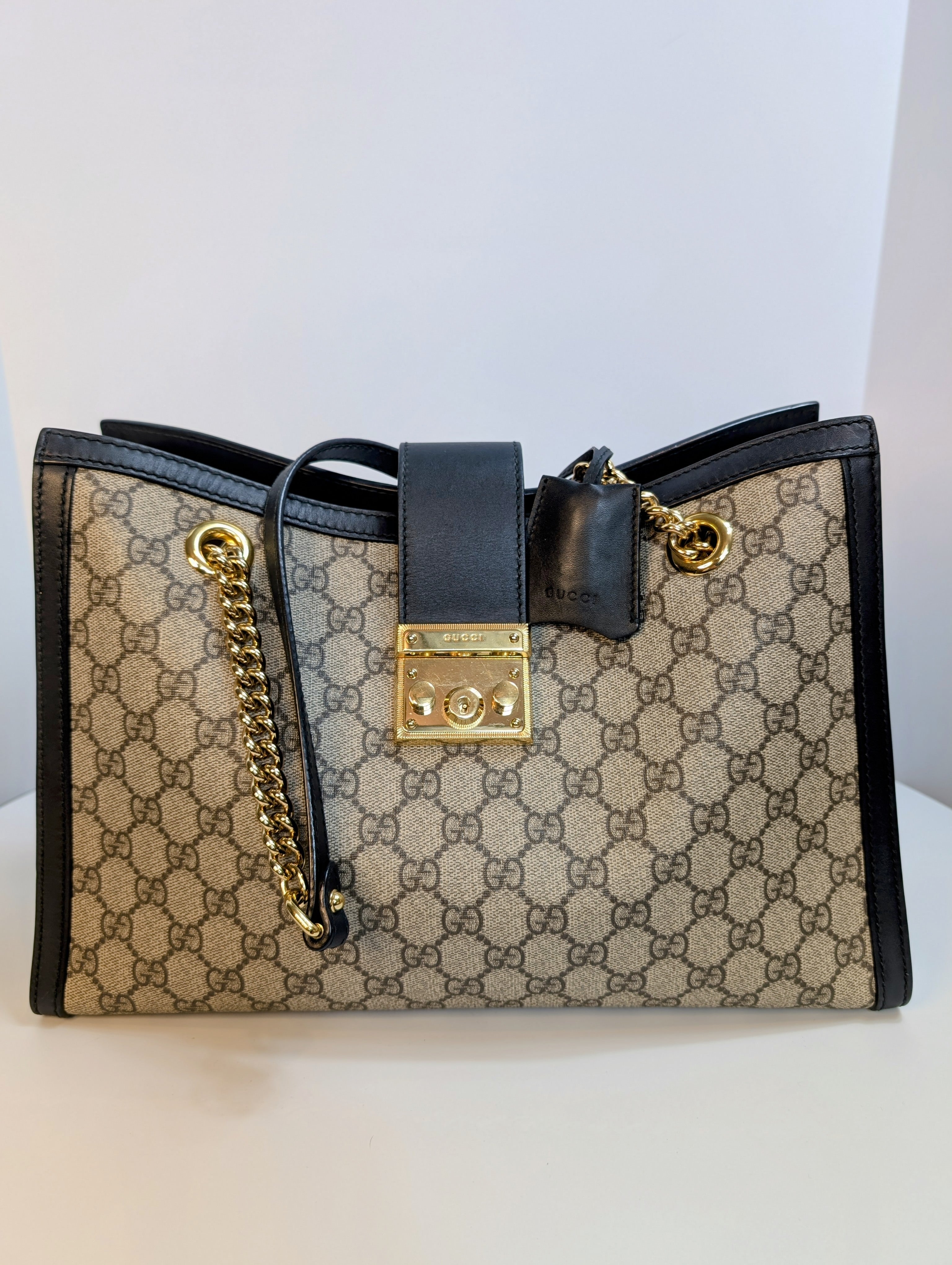 Gucci GG Supreme Padlock Large Tote Bag