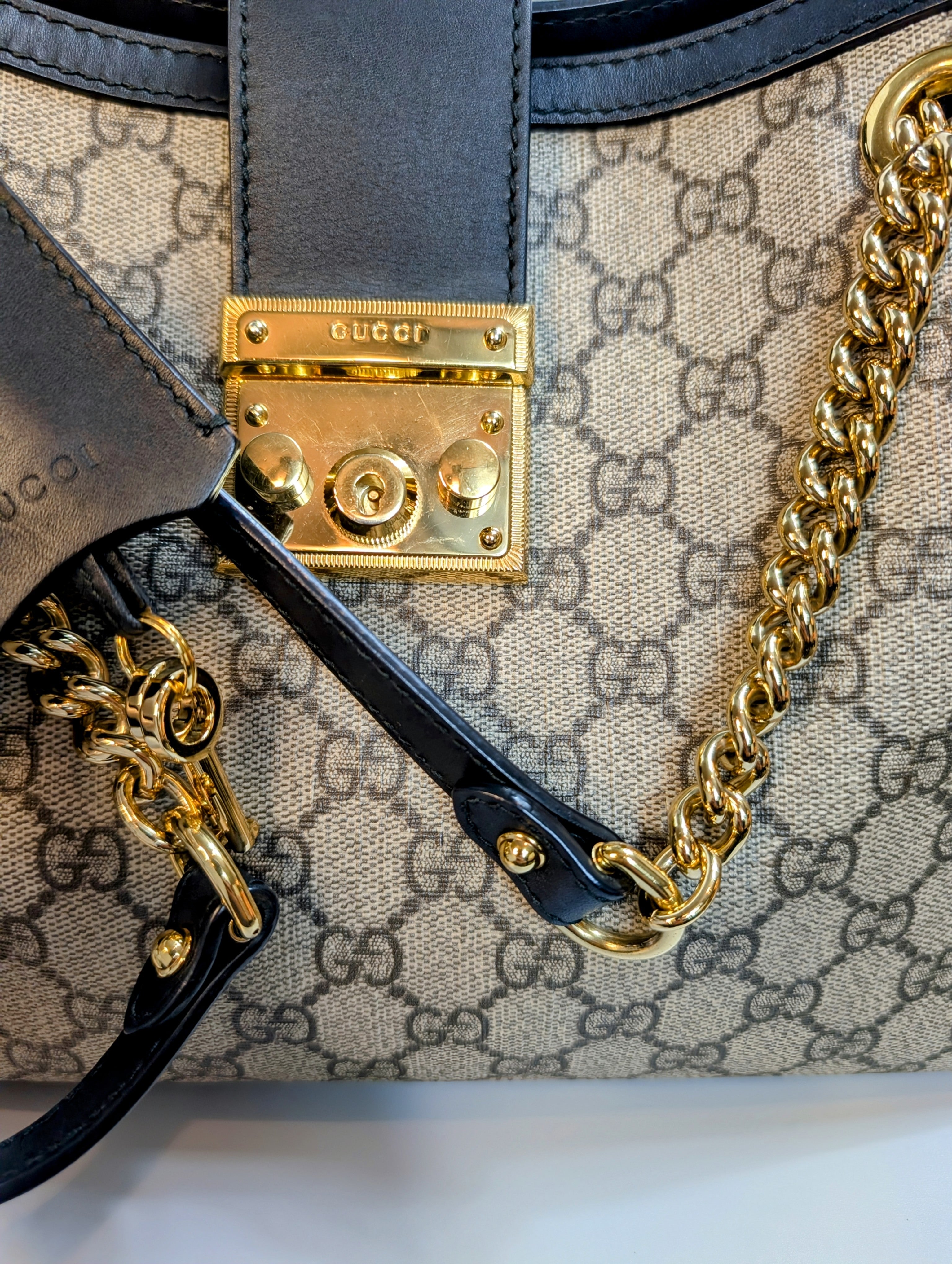 Gucci GG Supreme Padlock Large Tote Bag