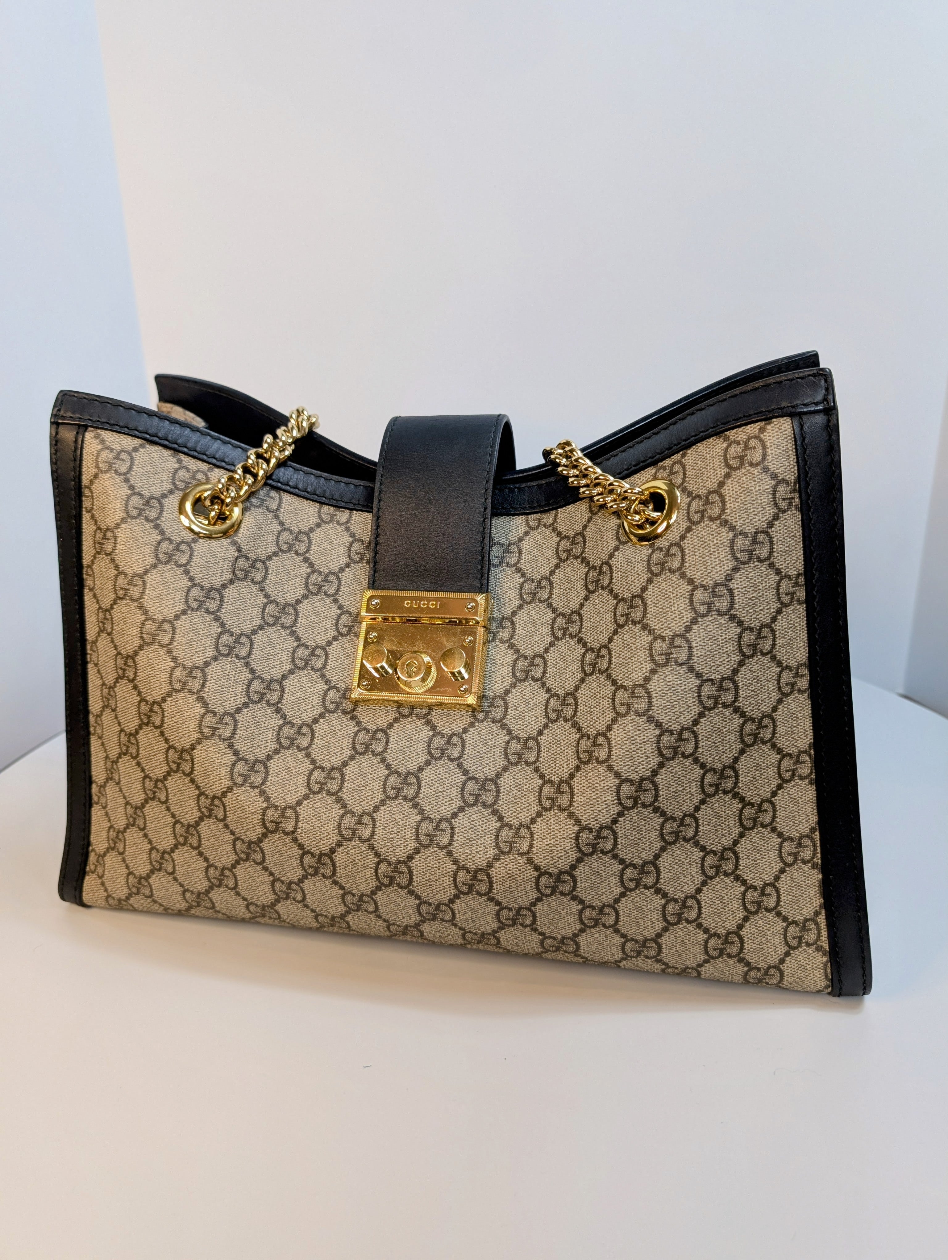 Gucci GG Supreme Padlock Large Tote Bag
