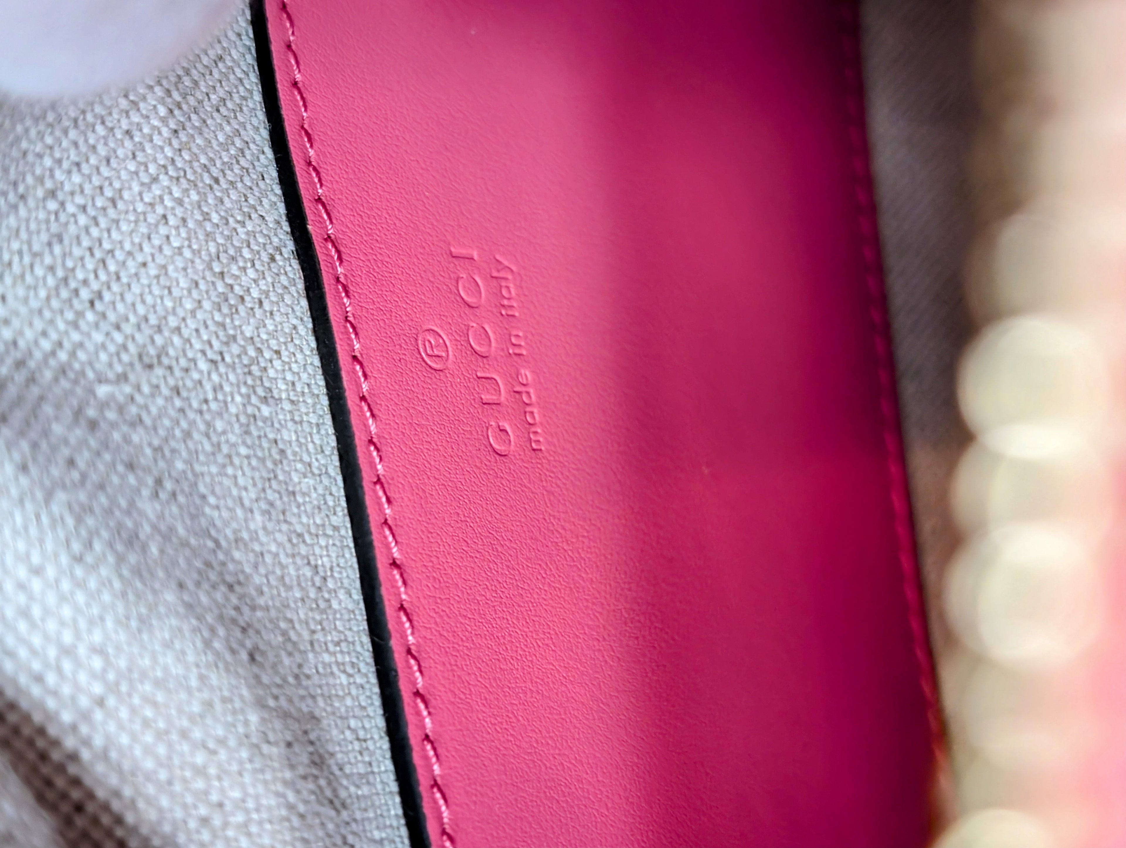 Gucci GG Hot Pink Matelasse Leather Double-Strap Camera Bag