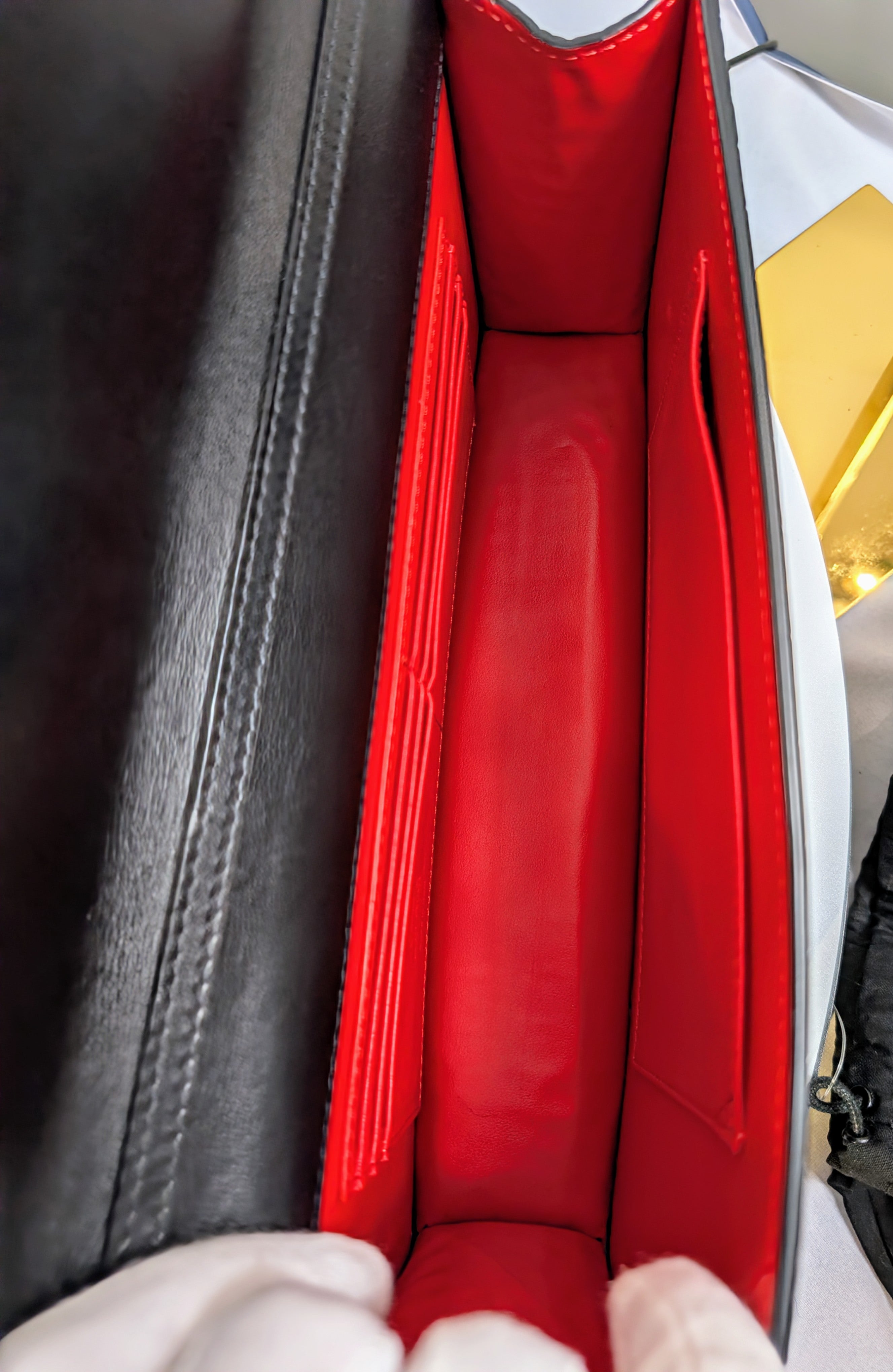 Christian Louboutin Black Elisa Crocodile Embossed Baguette Bag