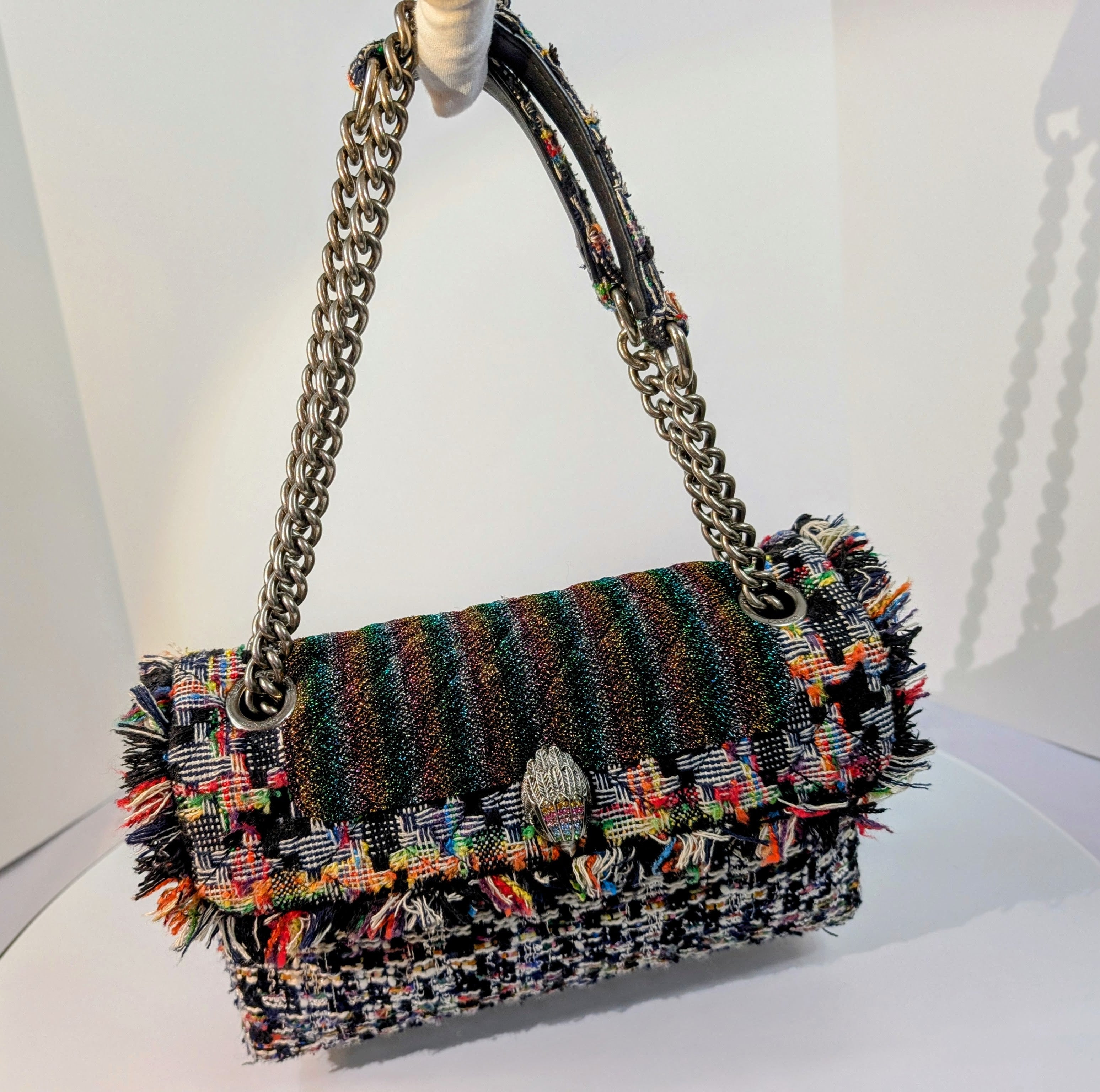 Kurt Geiger London Large Kensington Tweed Shoulder Bag