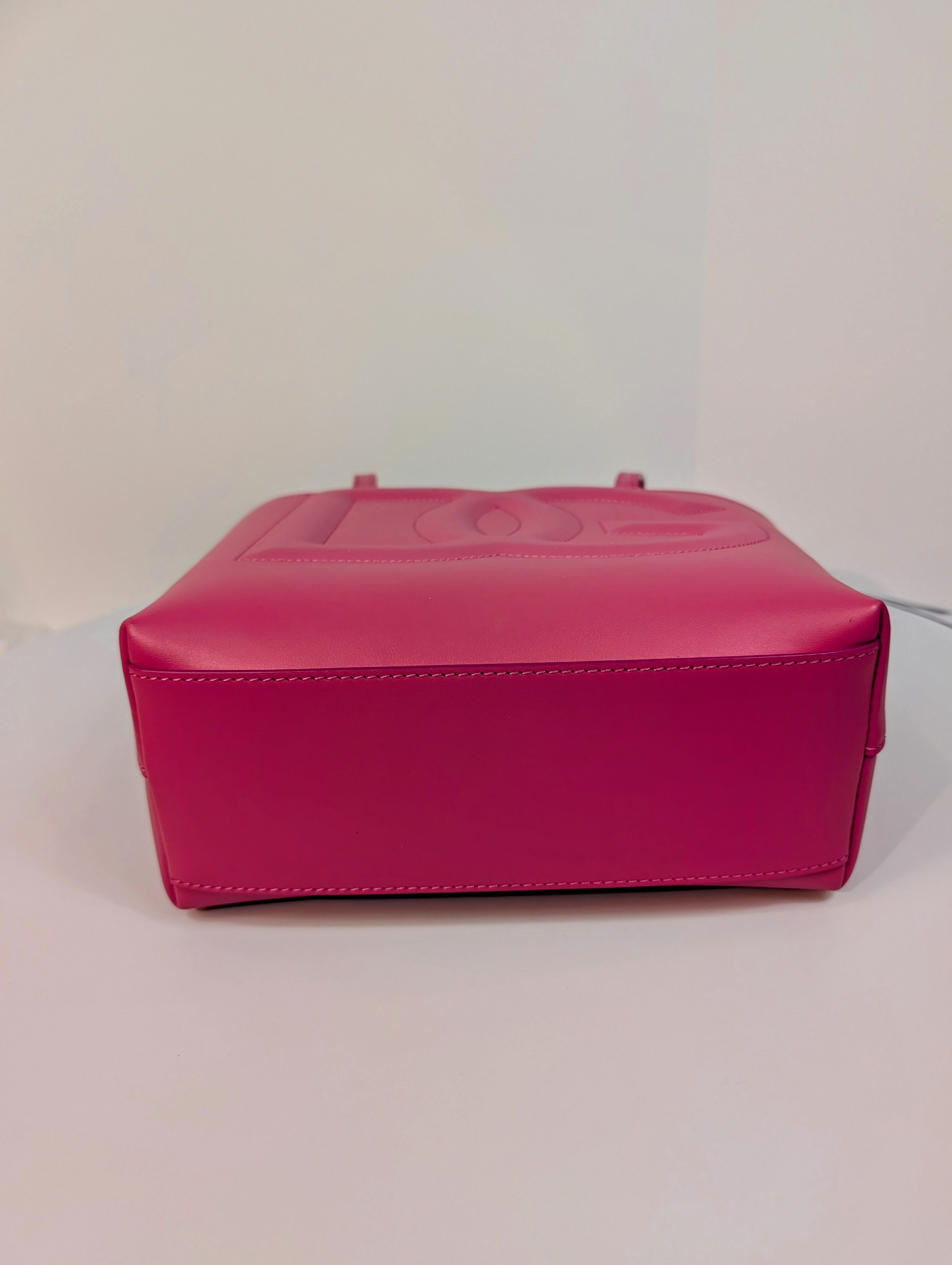 Dolce & Gabbana Hot Pink Small DG Logo Tote Bag