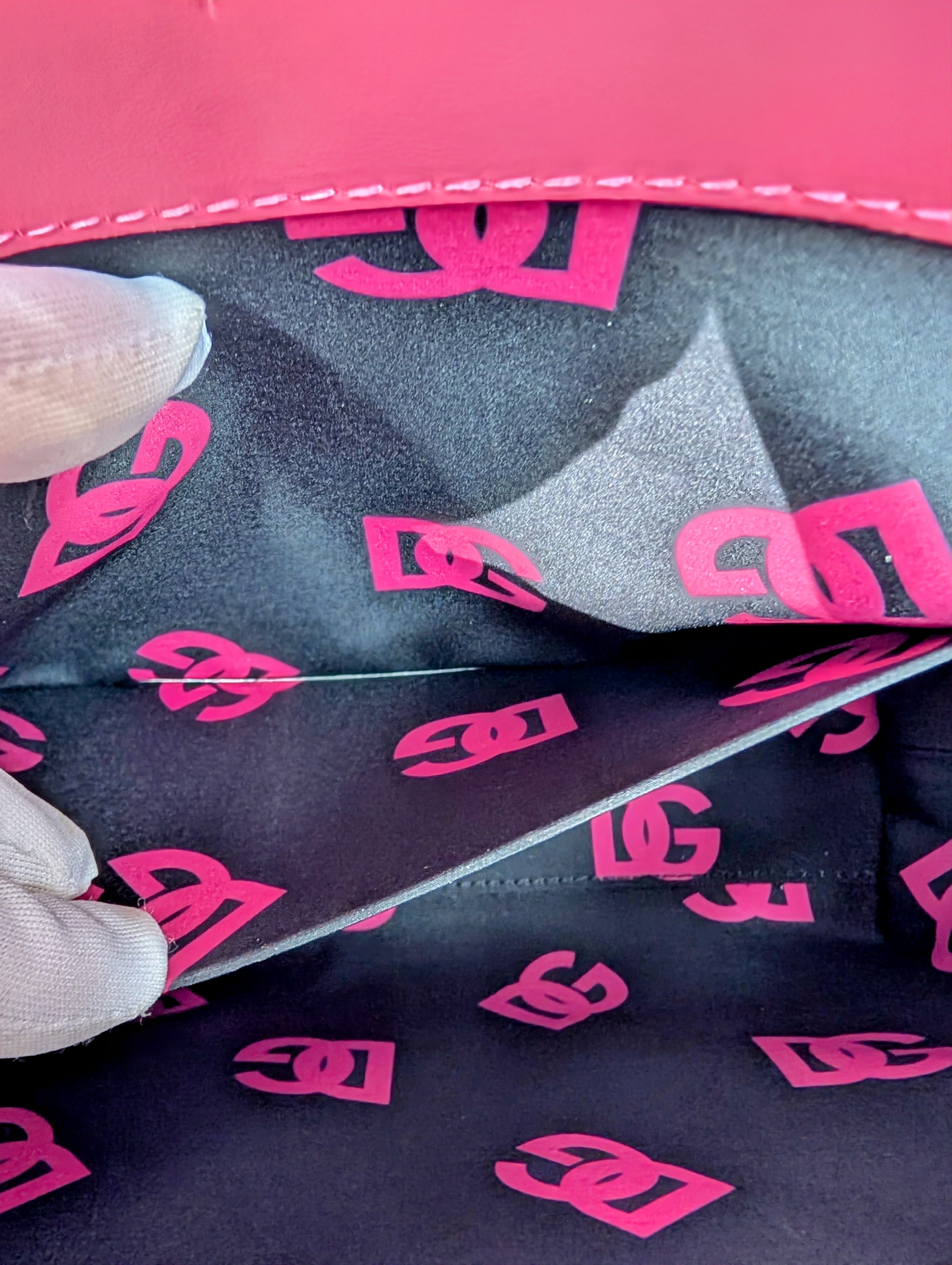 Dolce & Gabbana Hot Pink Small DG Logo Tote Bag