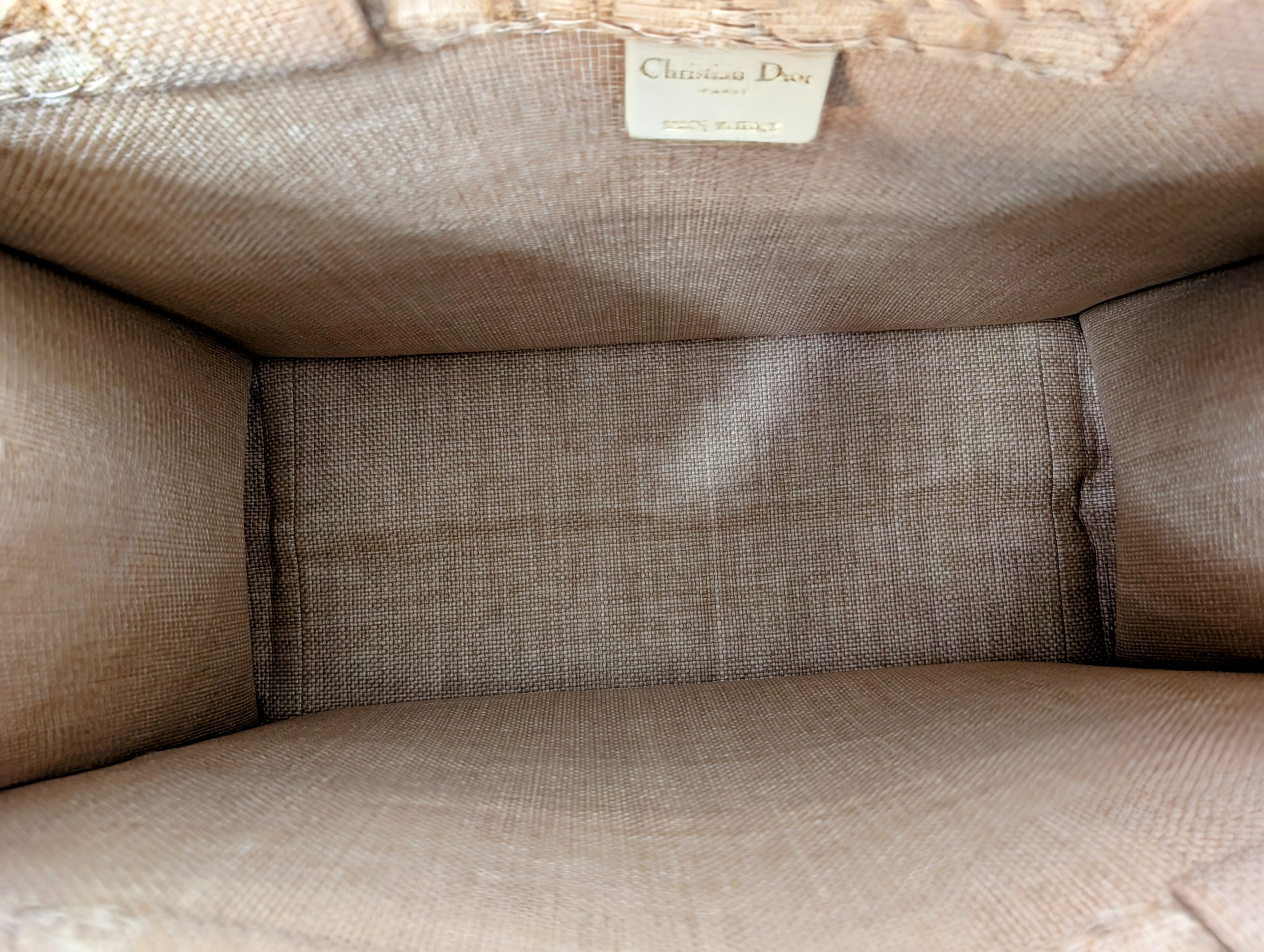 Dior Medium Raffia Book Tote with Heart Charm