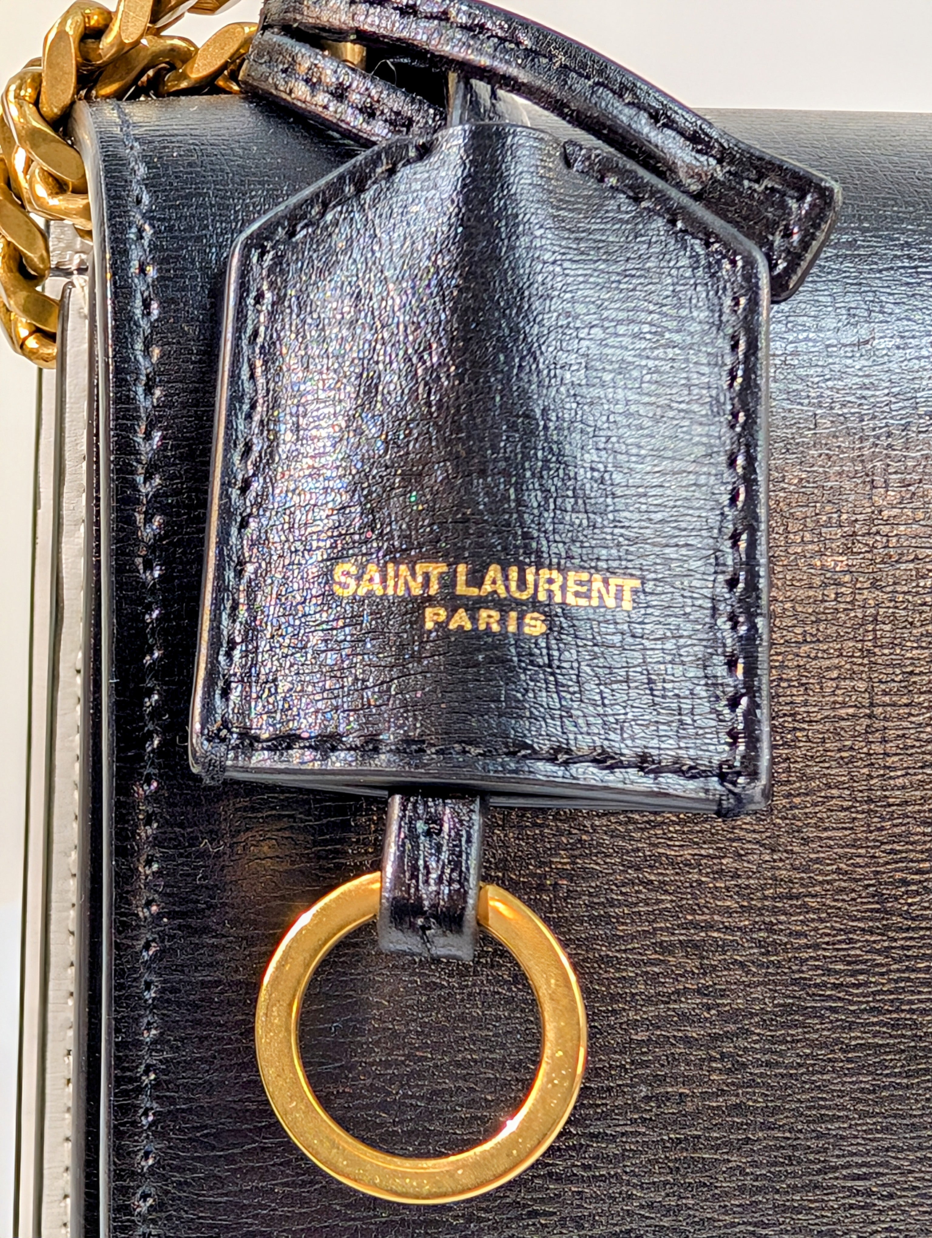 Yves Saint Laurent Sunset Black and White Shoulder Bag