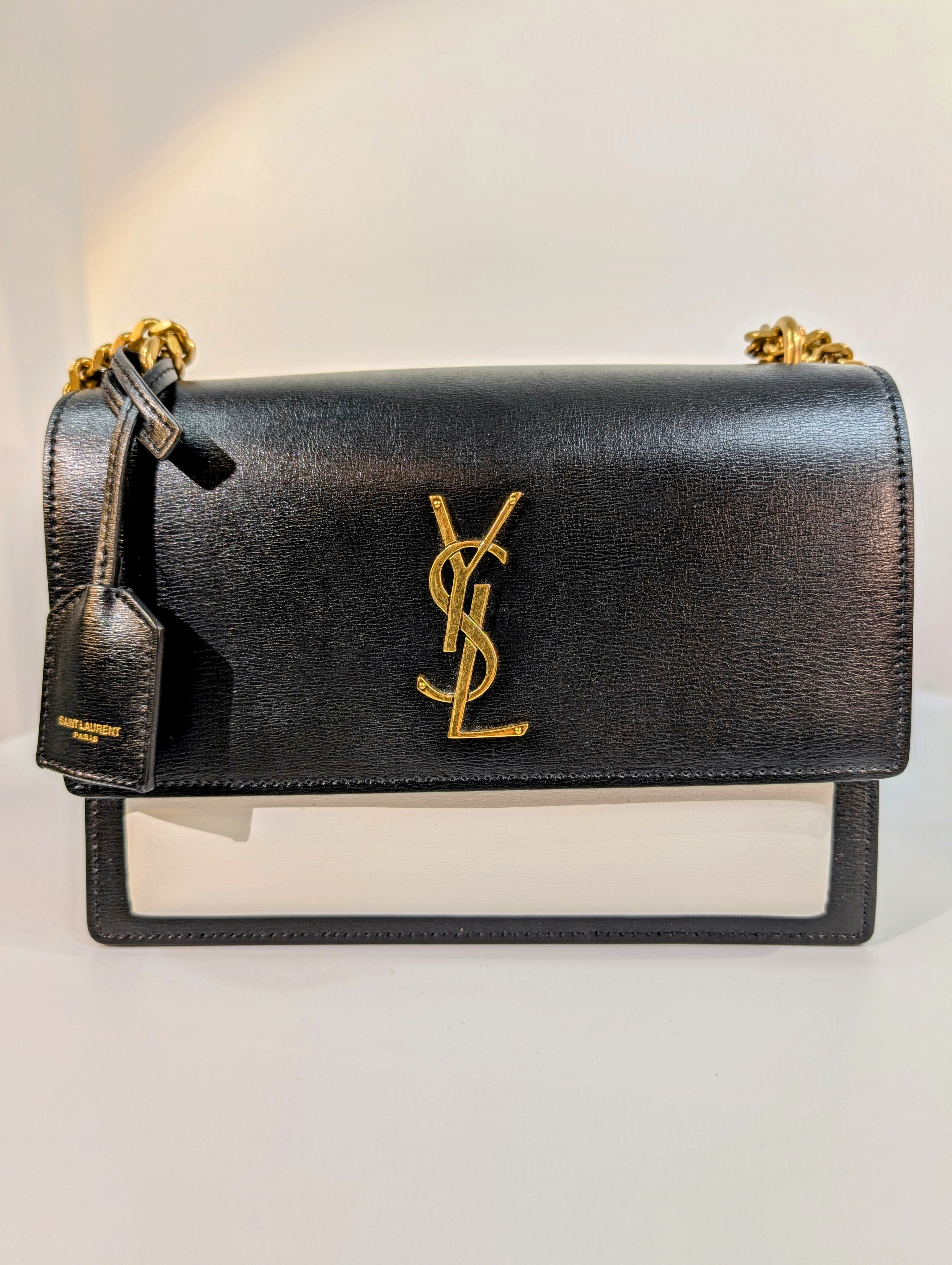 Yves Saint Laurent Sunset Black and White Shoulder Bag