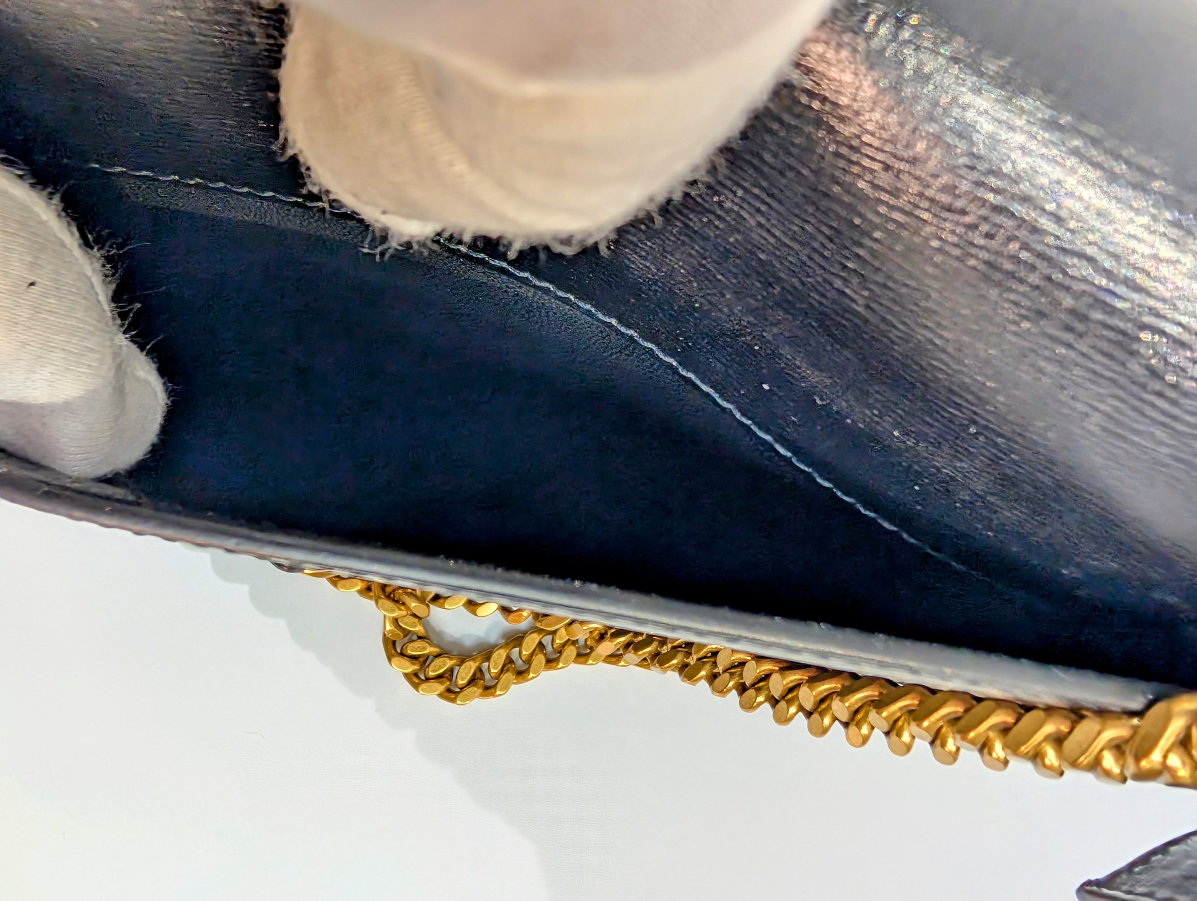 Yves Saint Laurent Sunset Black and White Shoulder Bag