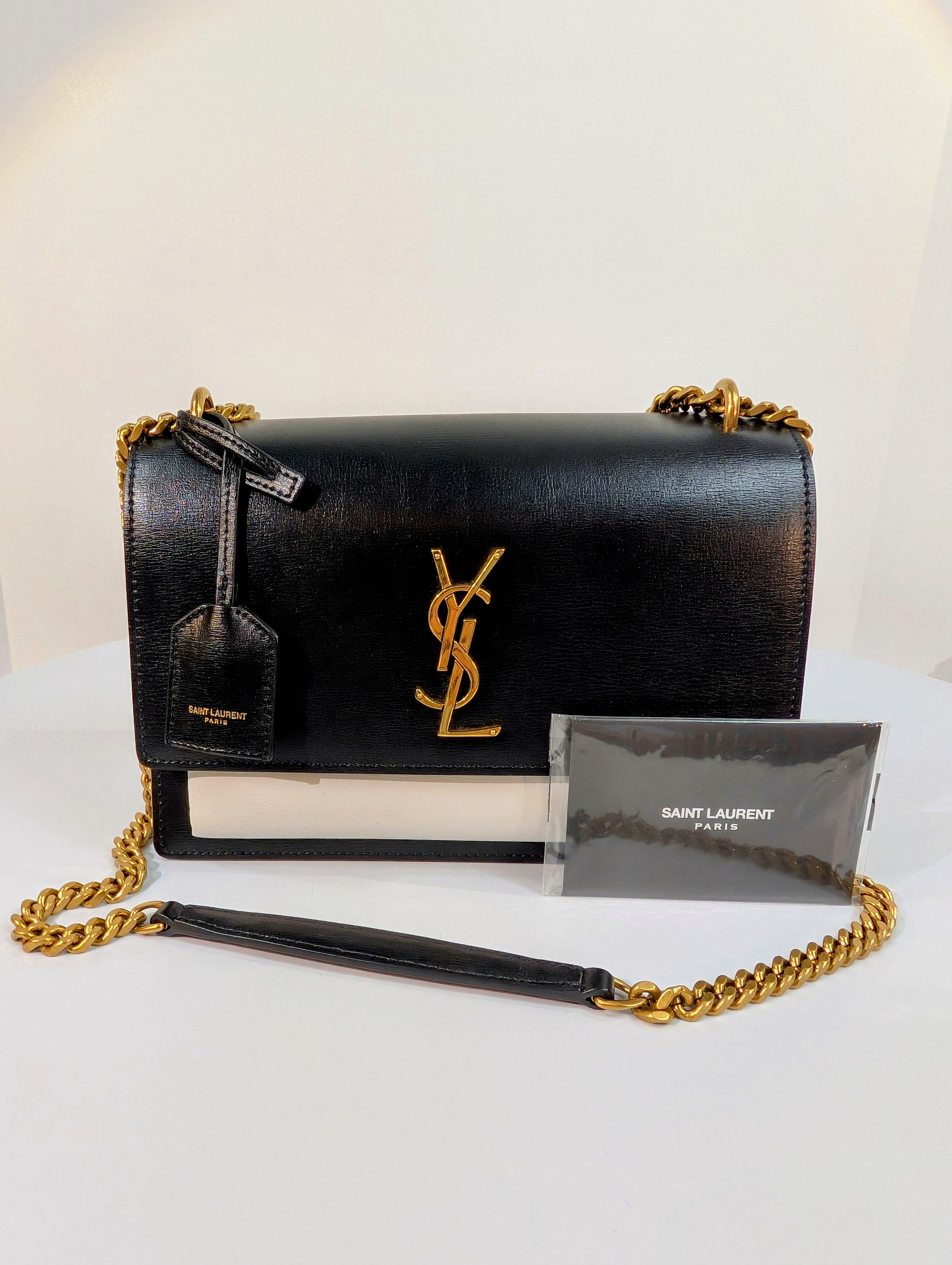Yves Saint Laurent Sunset Black and White Shoulder Bag