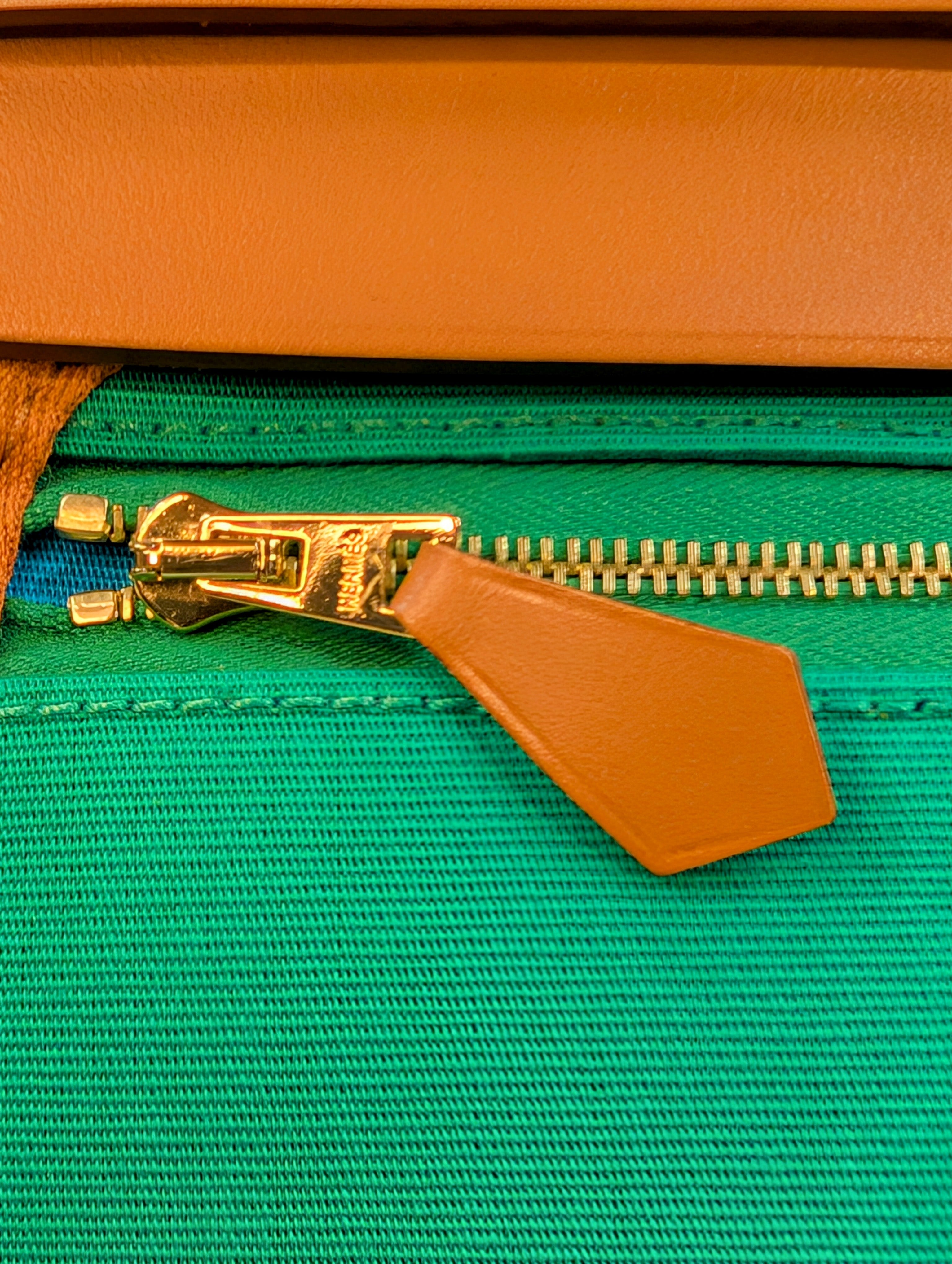 Hermes Blue and Green Herbag Zip 31