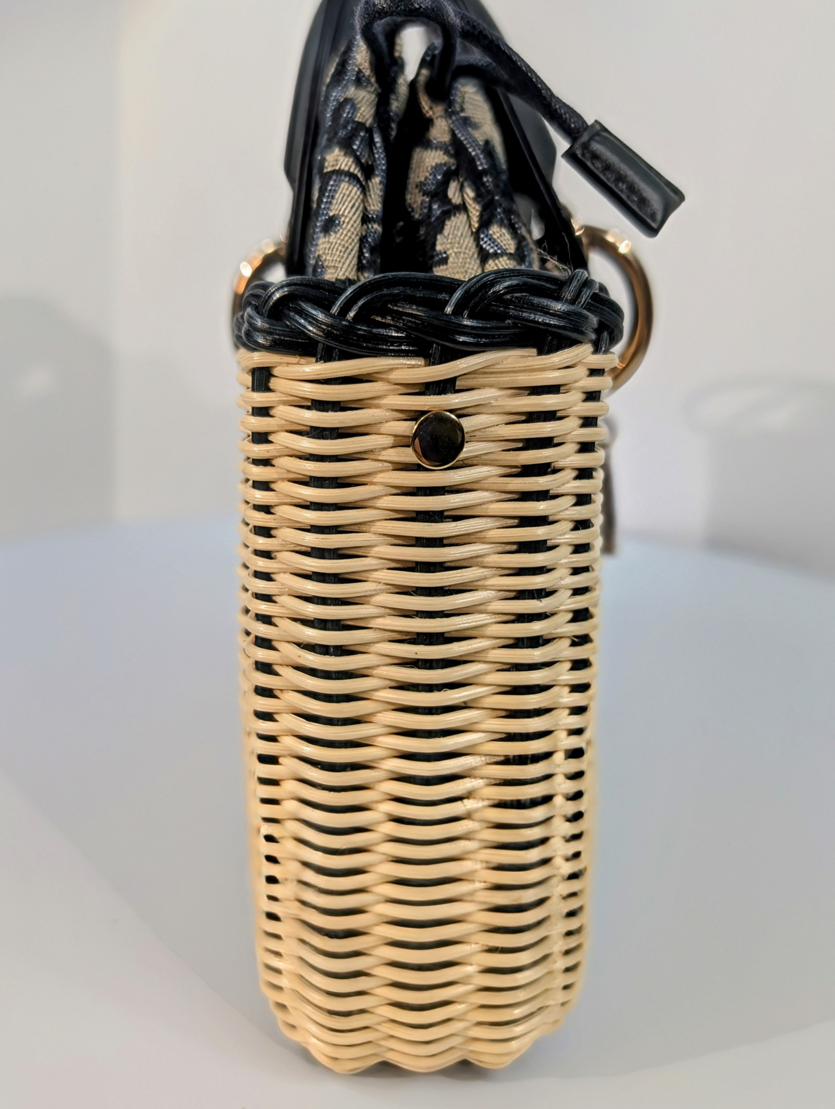 Dior Lady Dior D'joy Medium Wicker Basket Bag