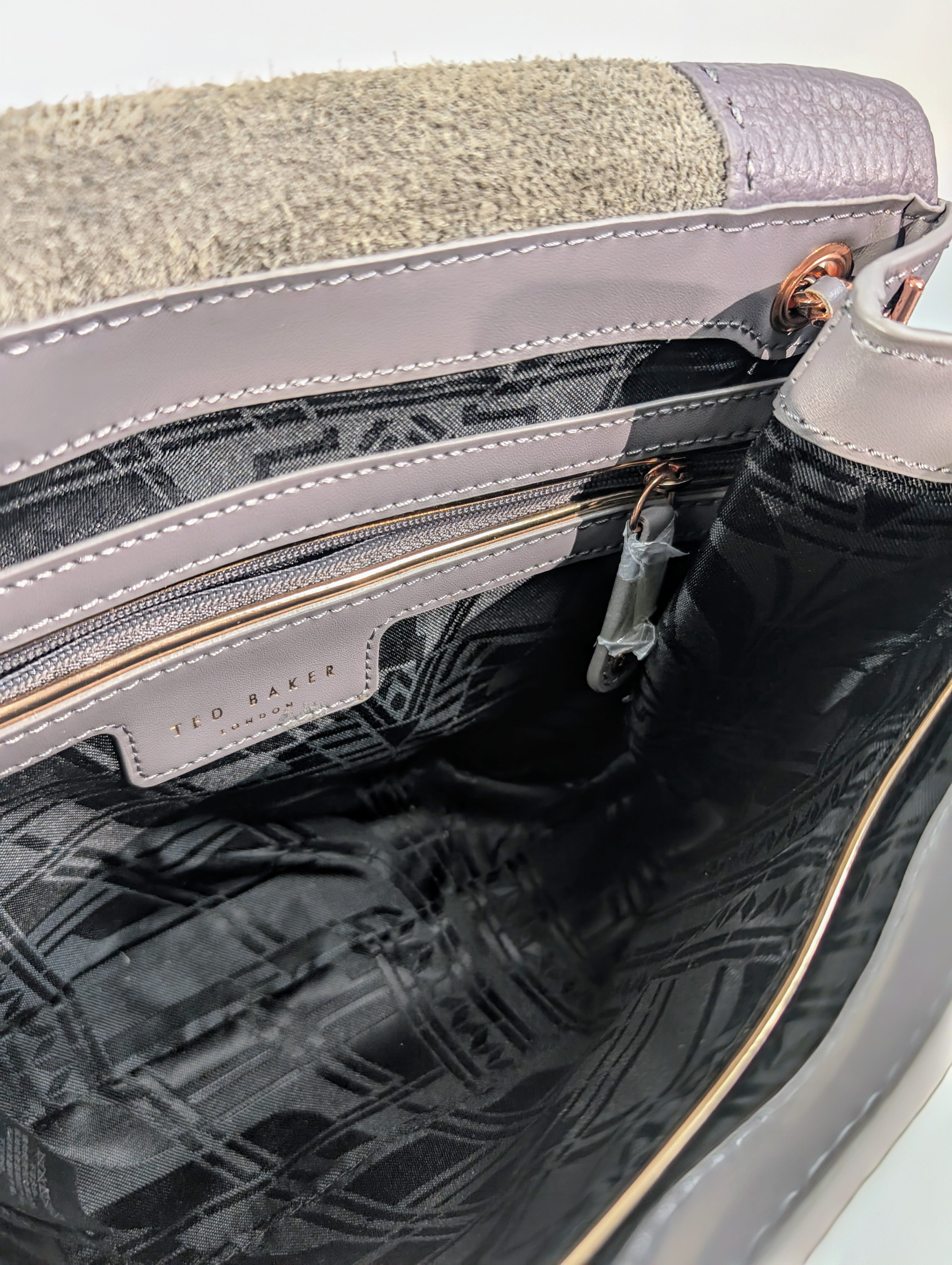 Ted Baker Gray Purple London Crossbody Bag