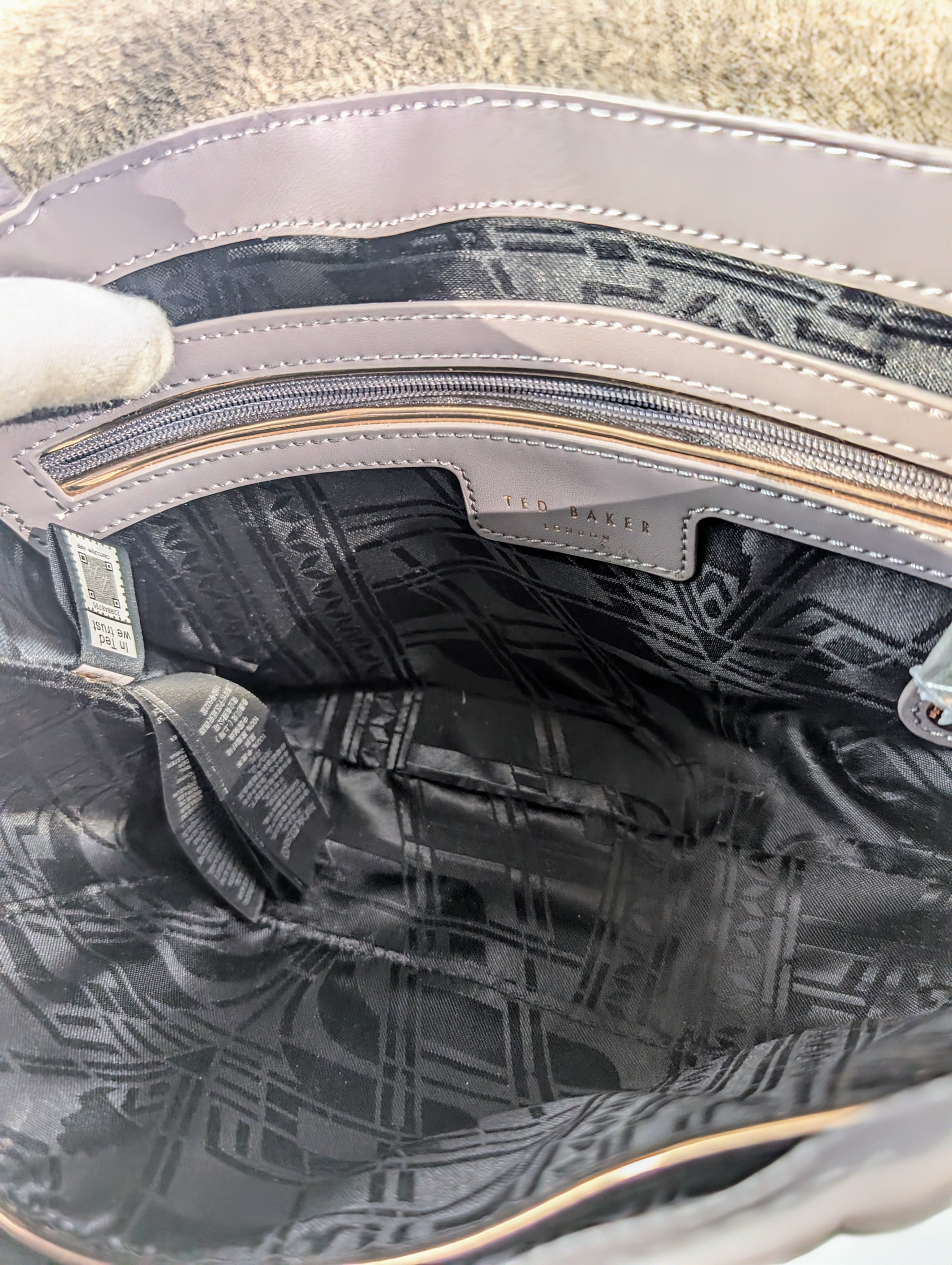 Ted Baker Gray Purple London Crossbody Bag