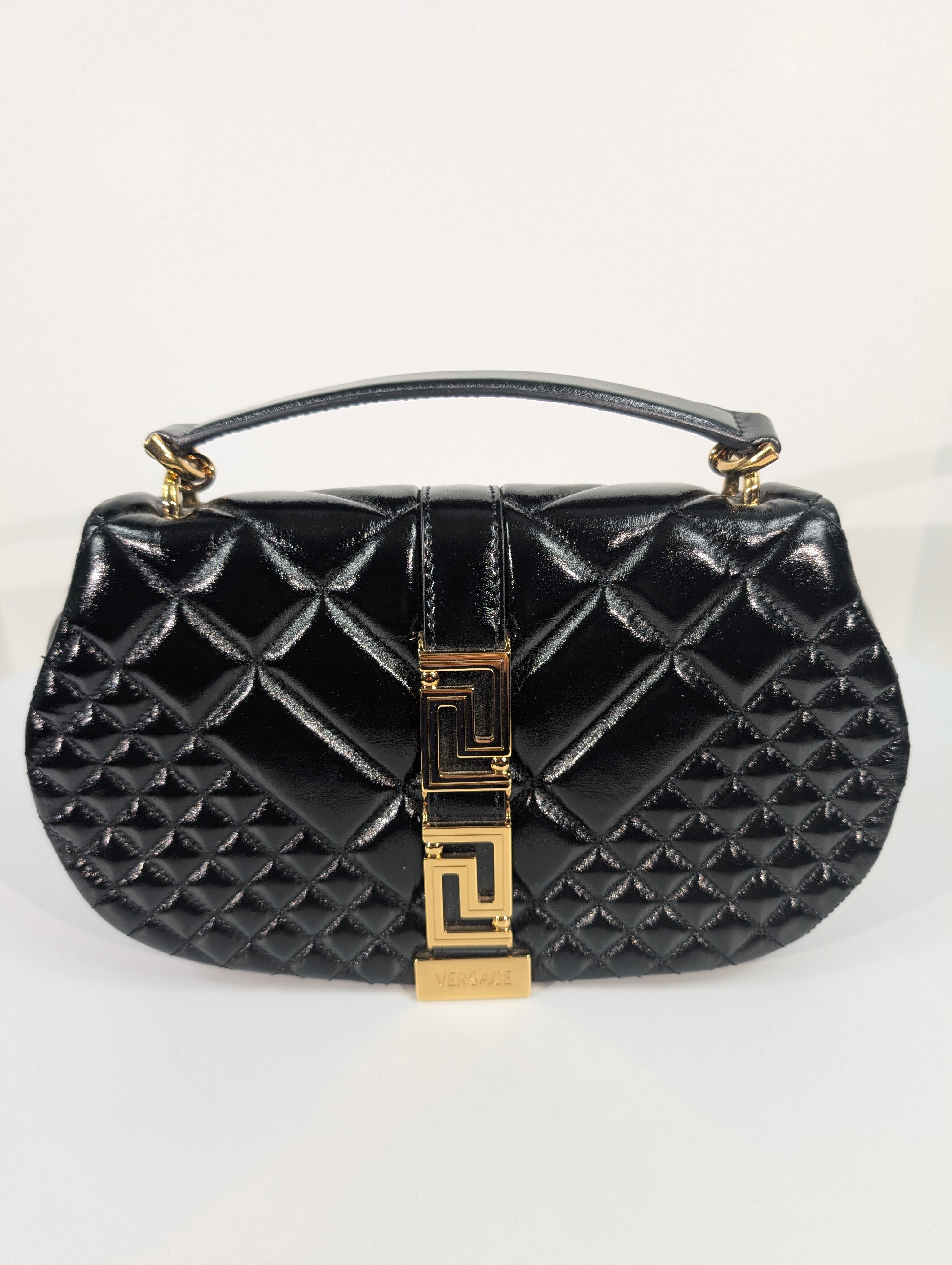 Versace Virtus Black Shoulder Bag