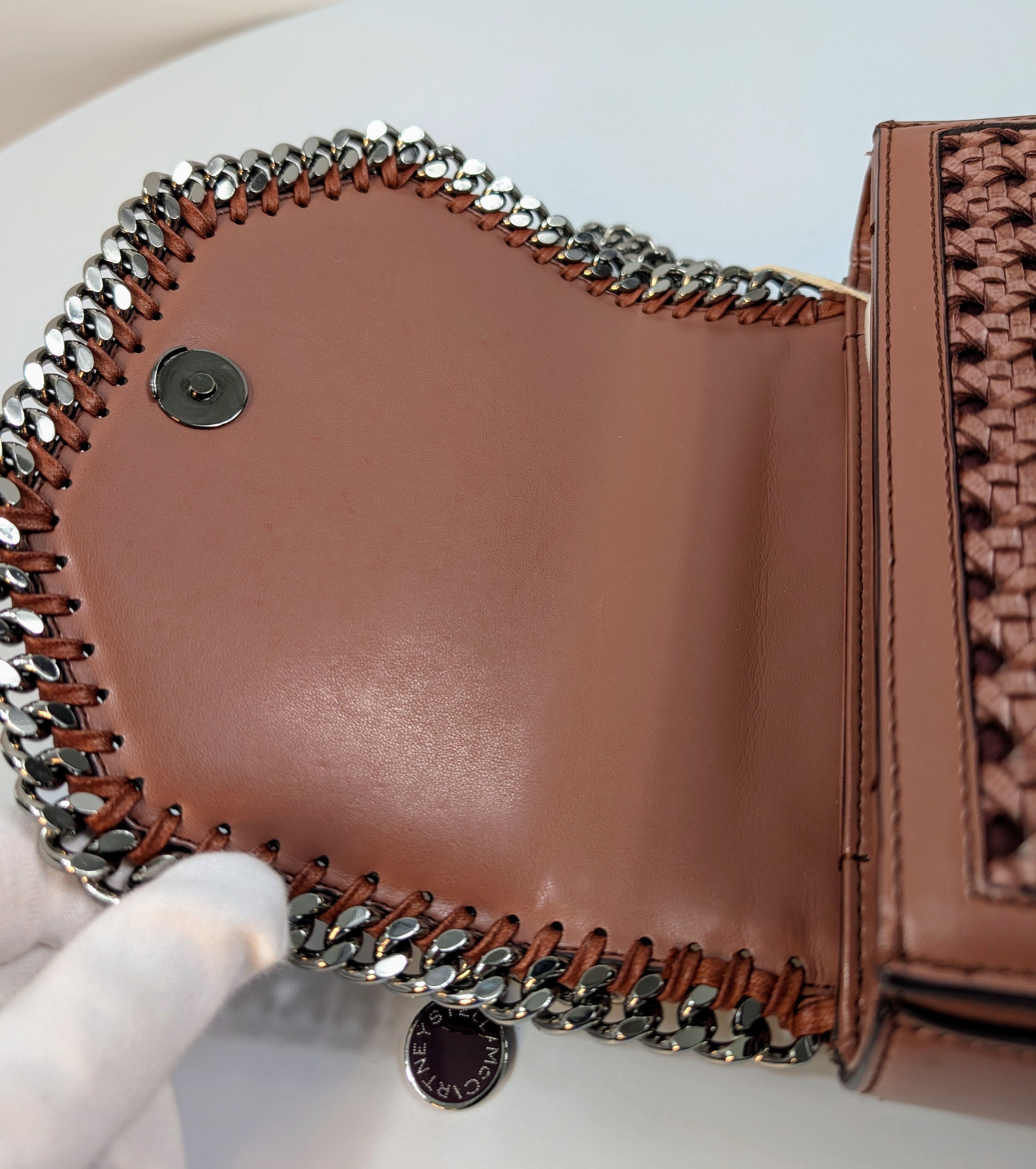 Stella McCartney Light Terracotta Falabella Mini Crossbody Bag