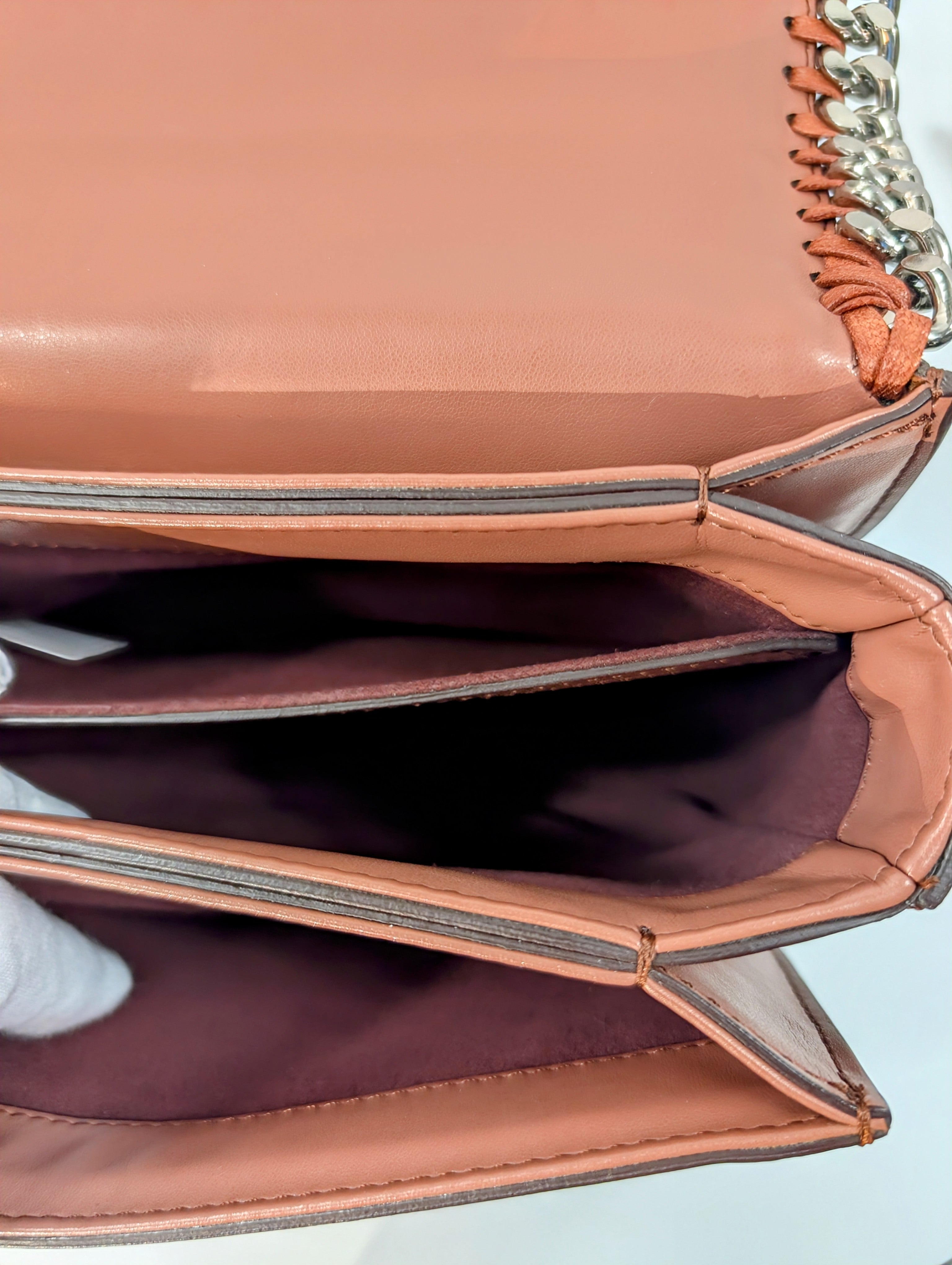 Stella McCartney Light Terracotta Falabella Mini Crossbody Bag