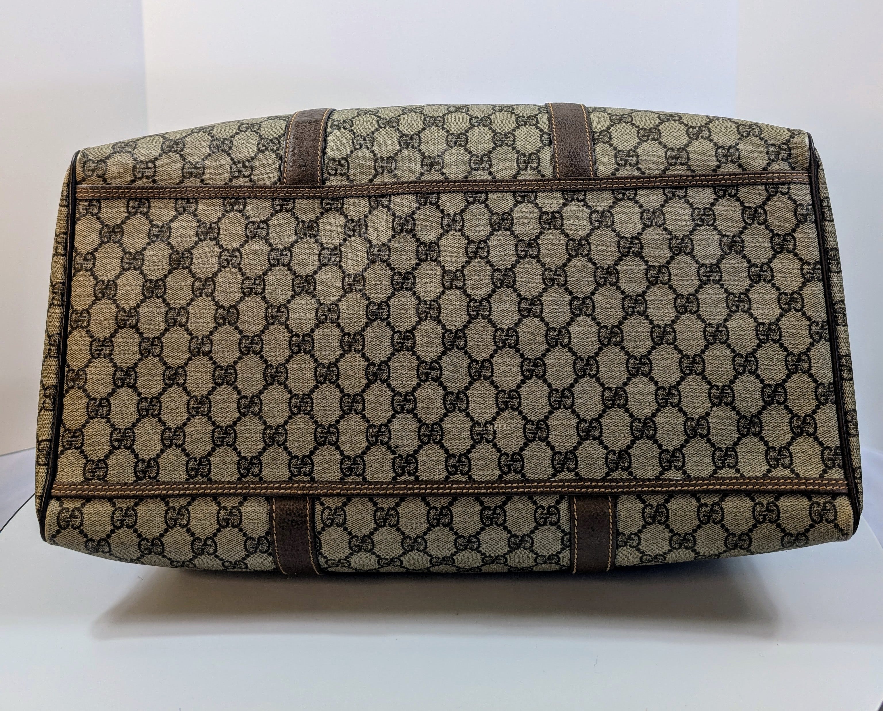 Gucci Vintage Boston Bag in GG Supreme Coated Canvas