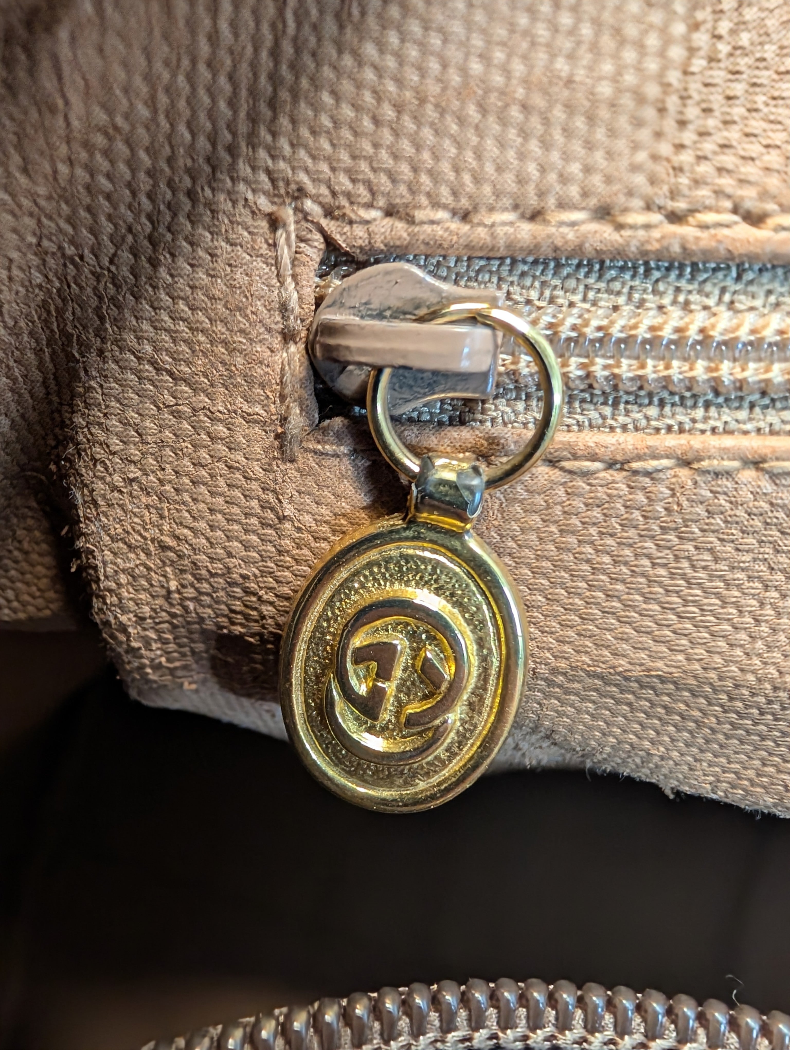 Gucci Vintage Boston Bag in GG Supreme Coated Canvas