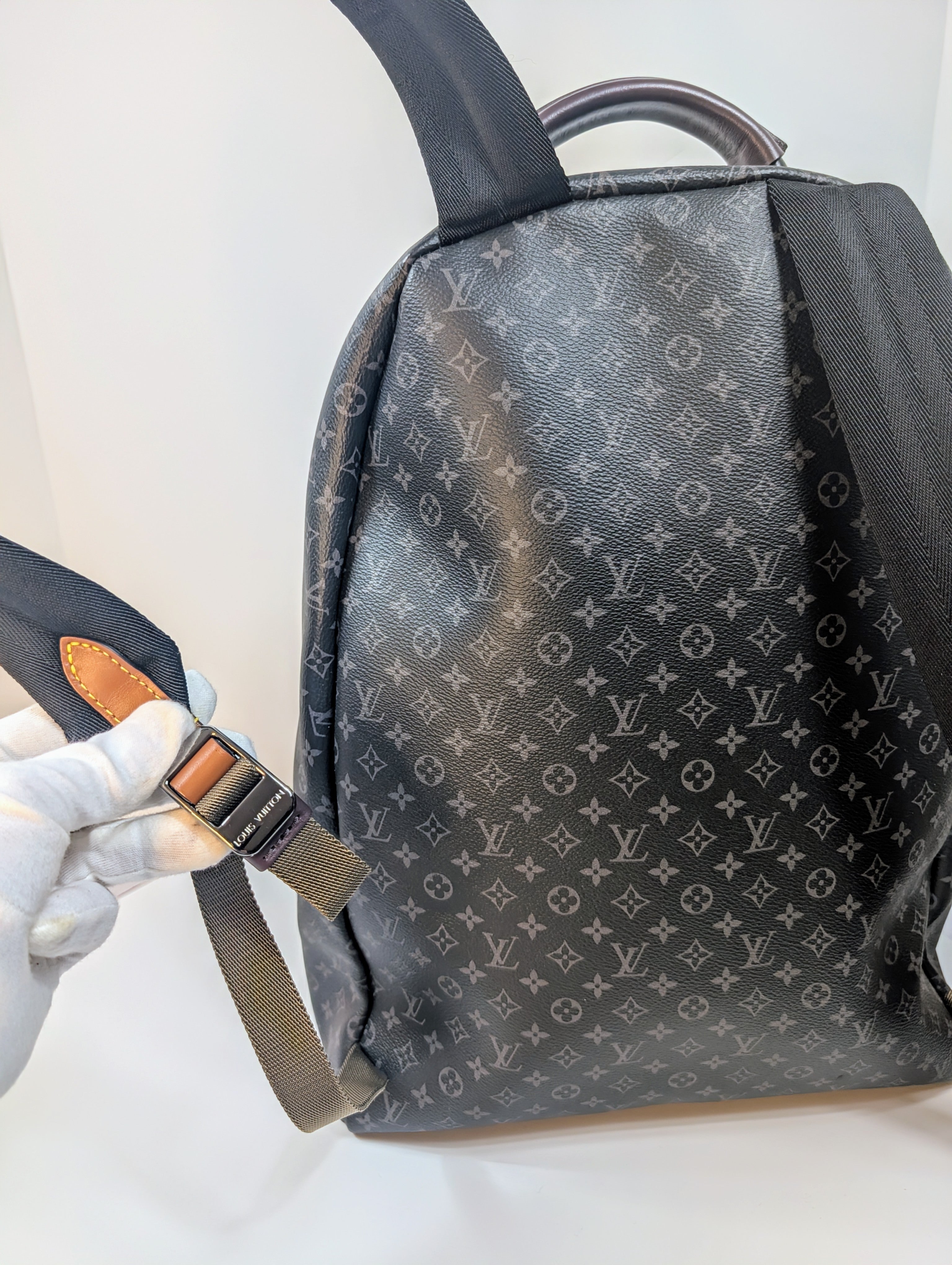 Louis Vuitton Black and Grey Monogram Eclipse Reverse Josh Backpack