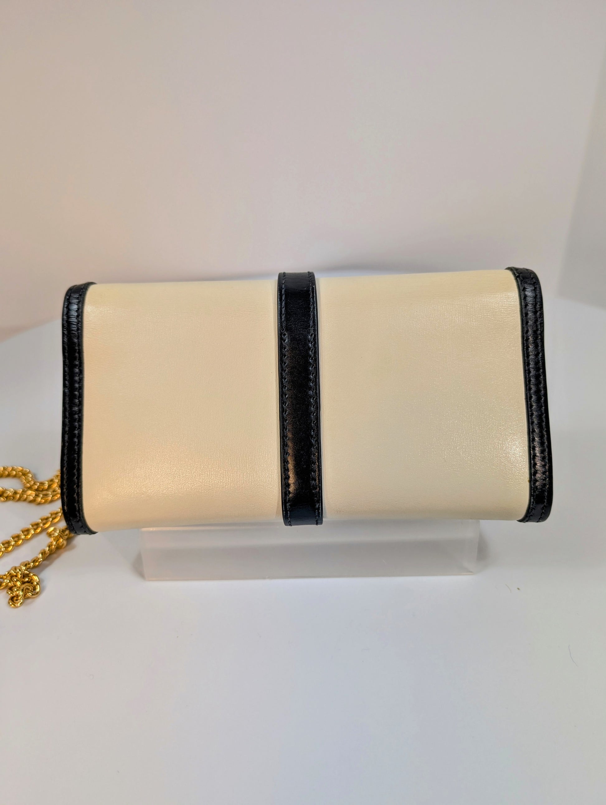 Gucci Cream Jackie 1961 Wallet on Chain with Gold Hardware