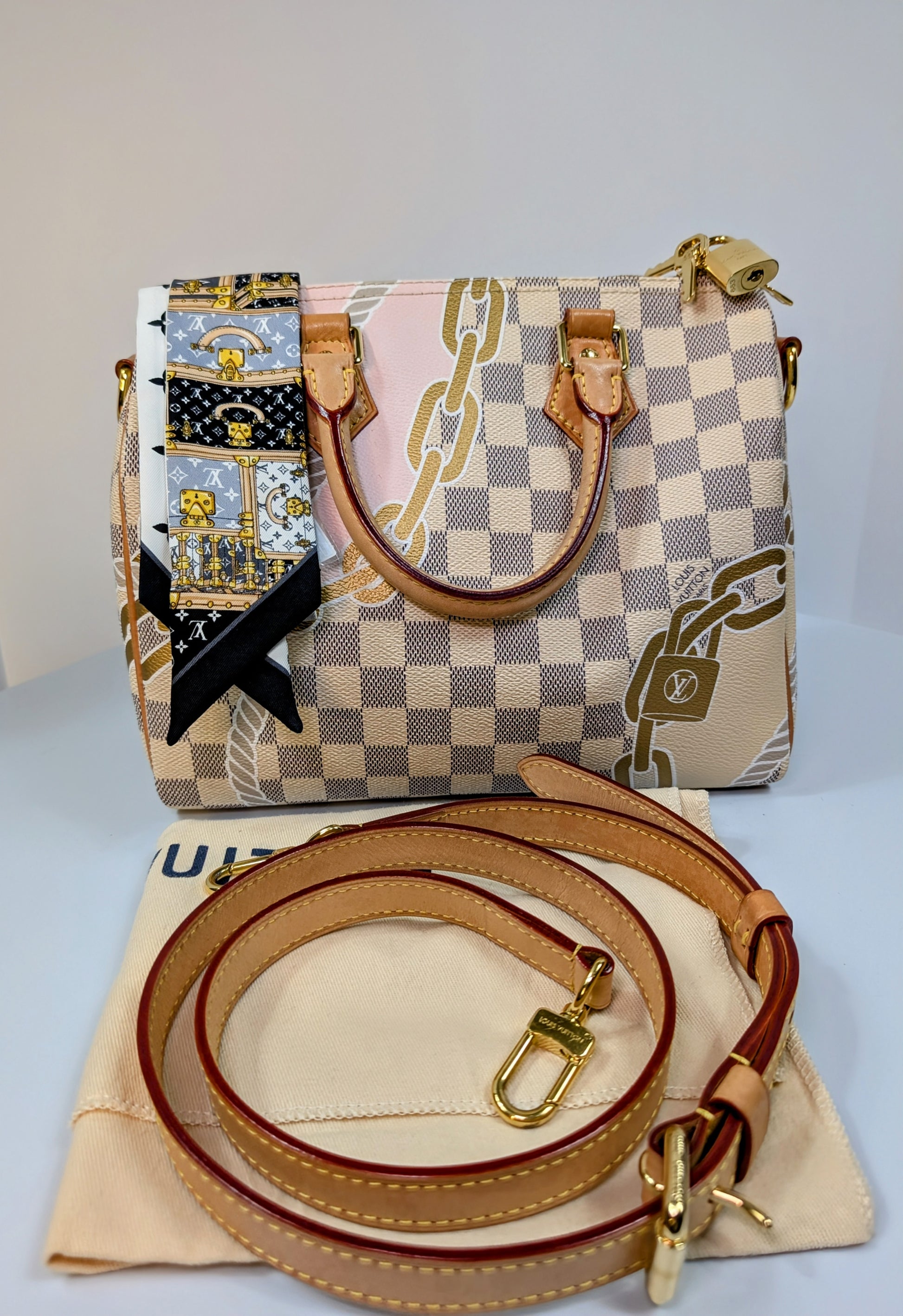 Louis Vuitton Nautical Damier Azur Speedy 25 Bandoulière