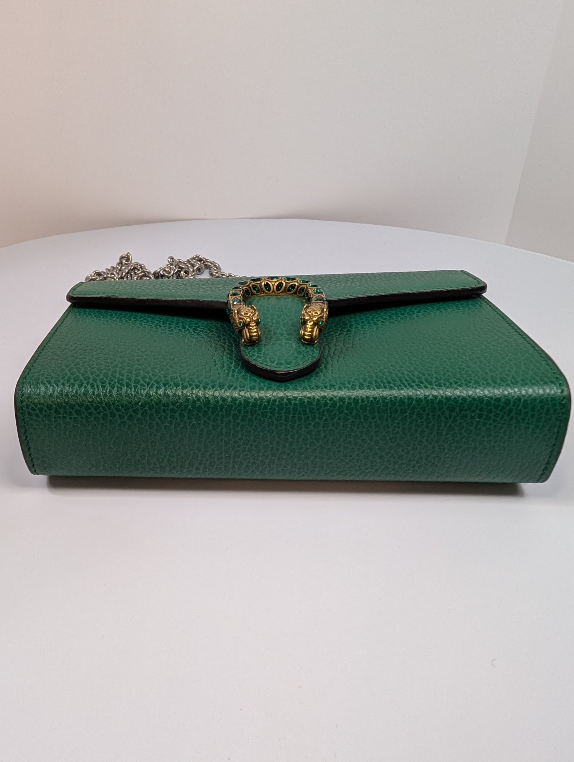 Gucci Green Dionysus Wallet on Chain (WOC) with Crystal Detail