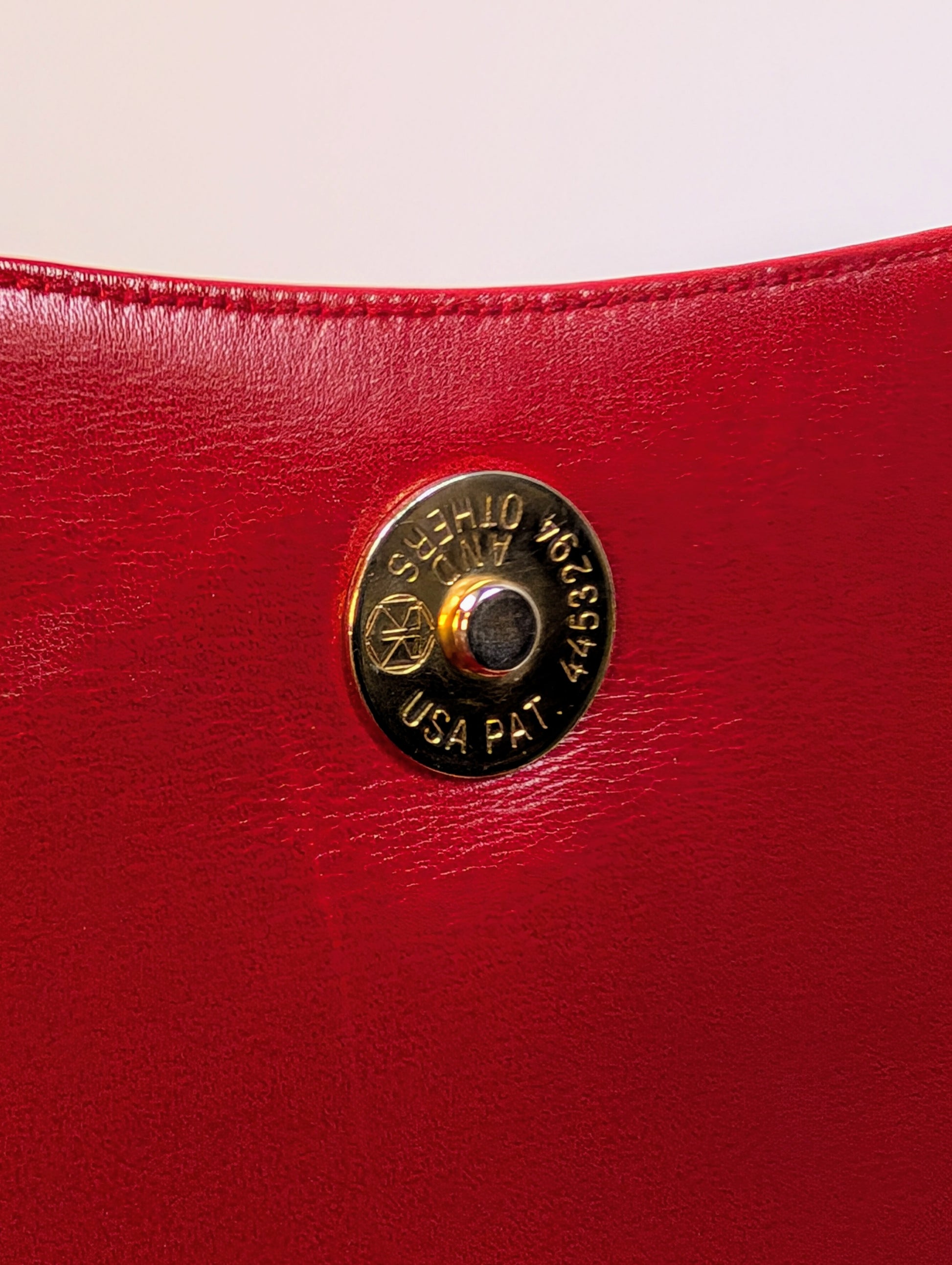 Judith Leiber Vintage Exotic Skin Clutch with Chain in Red Alligator
