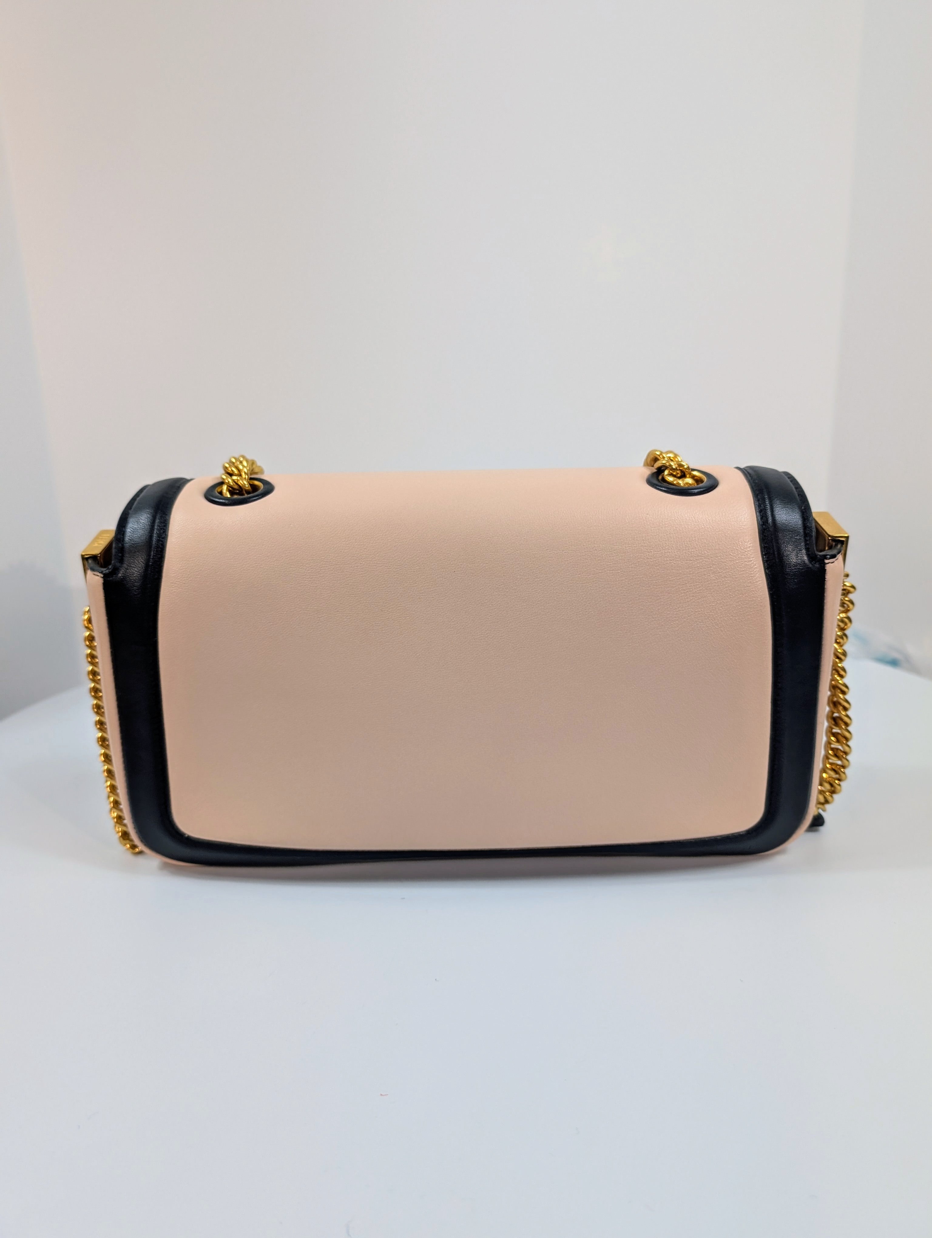 Fendi Bicolor Light Pink and Black Baguette Bag
