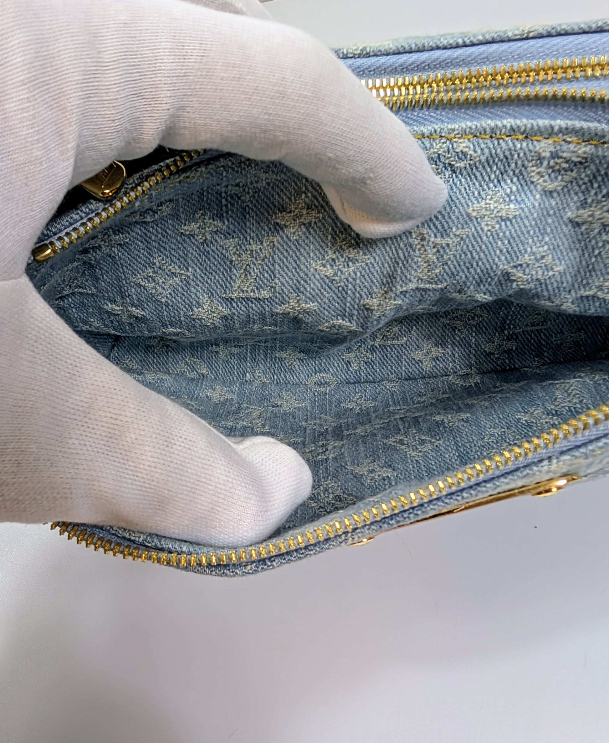 Louis Vuitton Blue Monogram Denim Mini Pochette