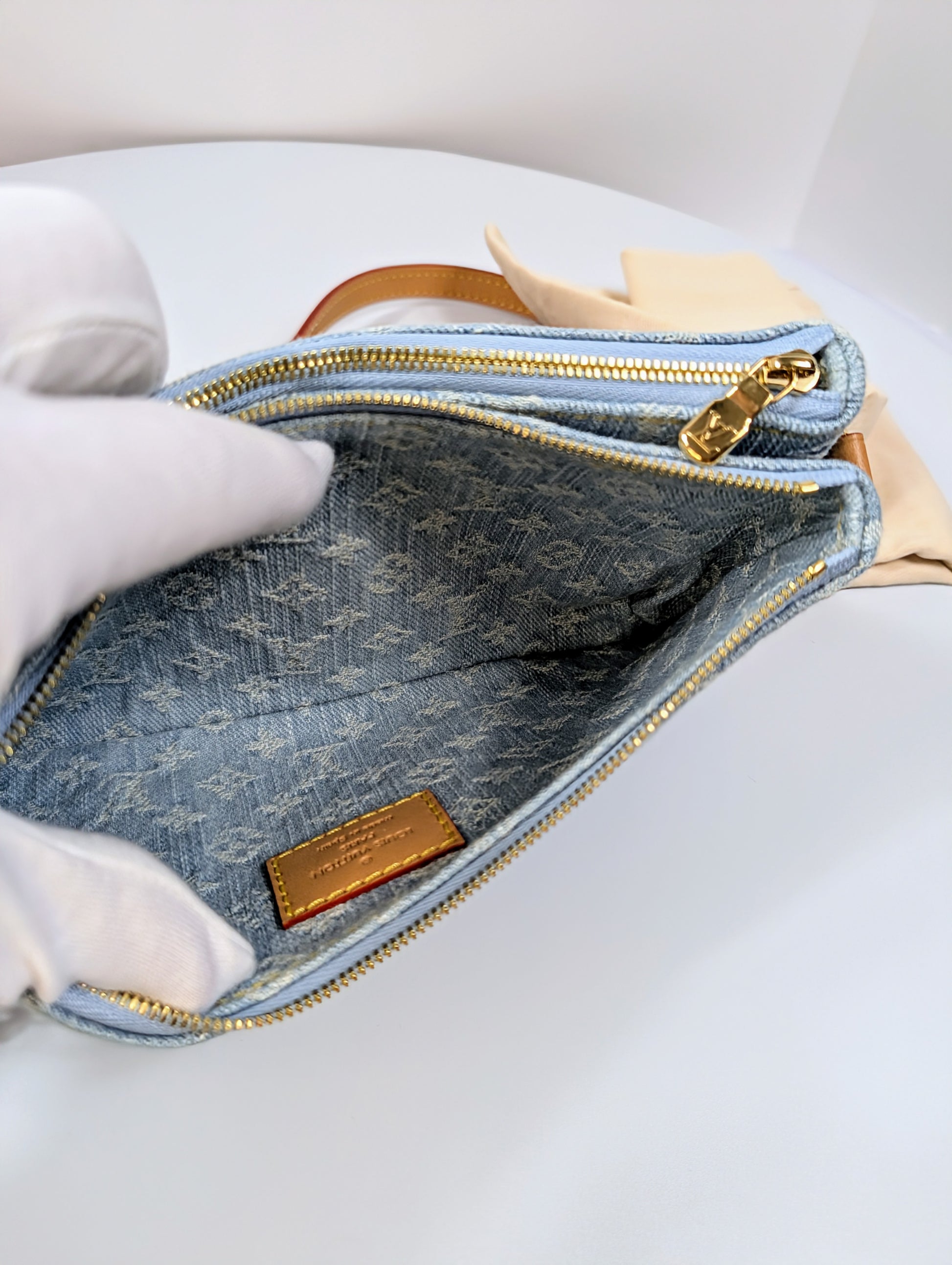 Louis Vuitton Blue Monogram Denim Mini Pochette