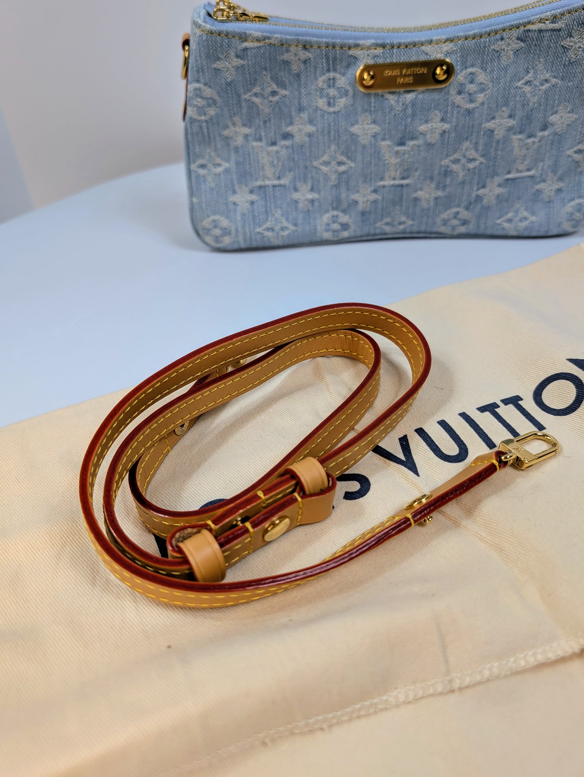 Louis Vuitton Blue Monogram Denim Mini Pochette