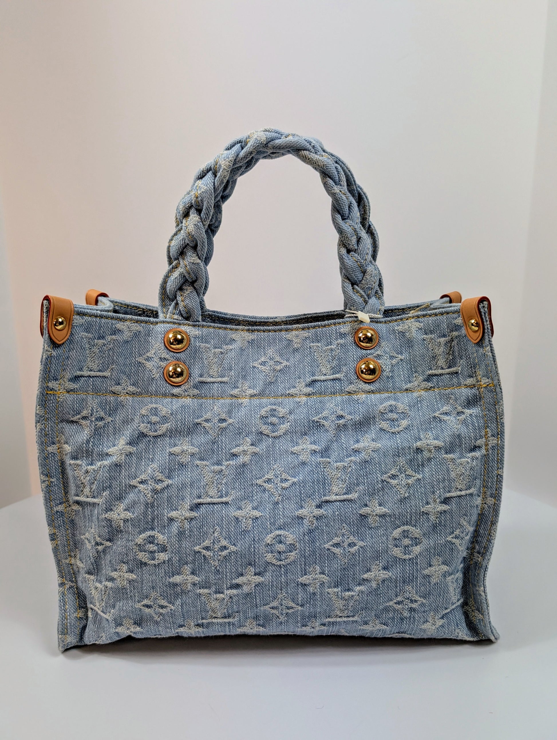 Louis Vuitton "Sky Denim" Jacquard Denim OnTheGo PM Tote Bag
