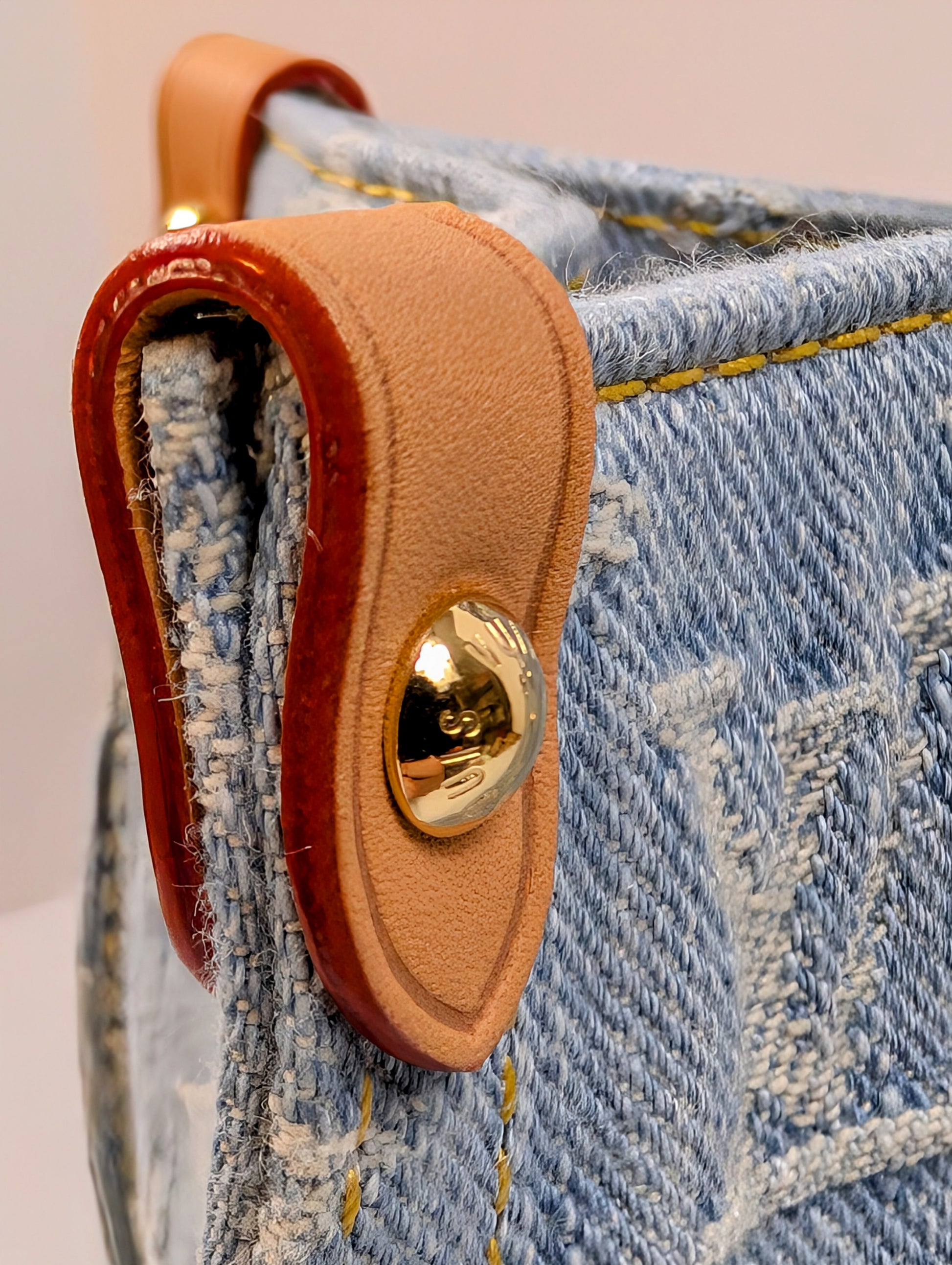 Louis Vuitton "Sky Denim" Jacquard Denim OnTheGo PM Tote Bag