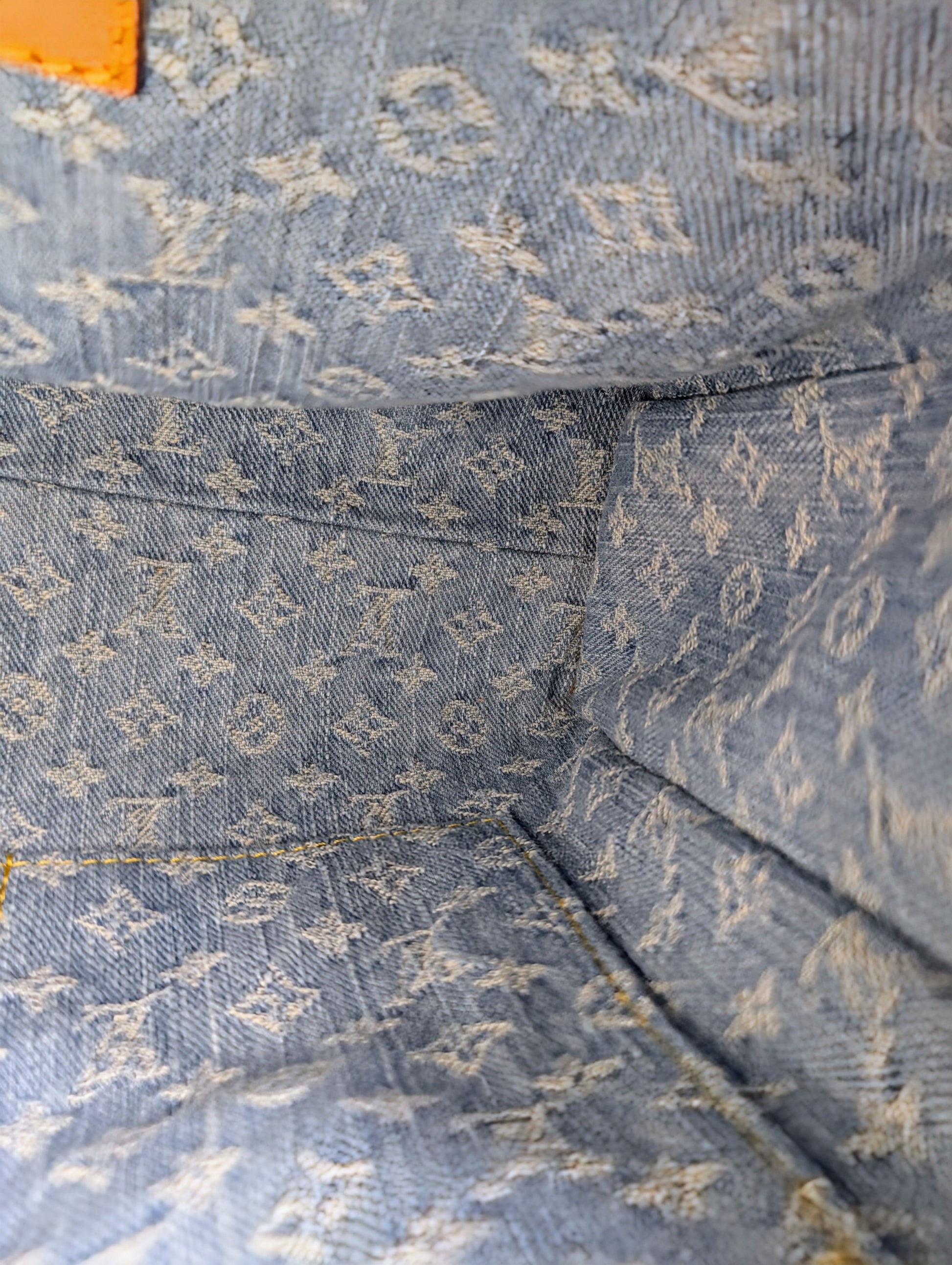 Louis Vuitton "Sky Denim" Jacquard Denim OnTheGo PM Tote Bag