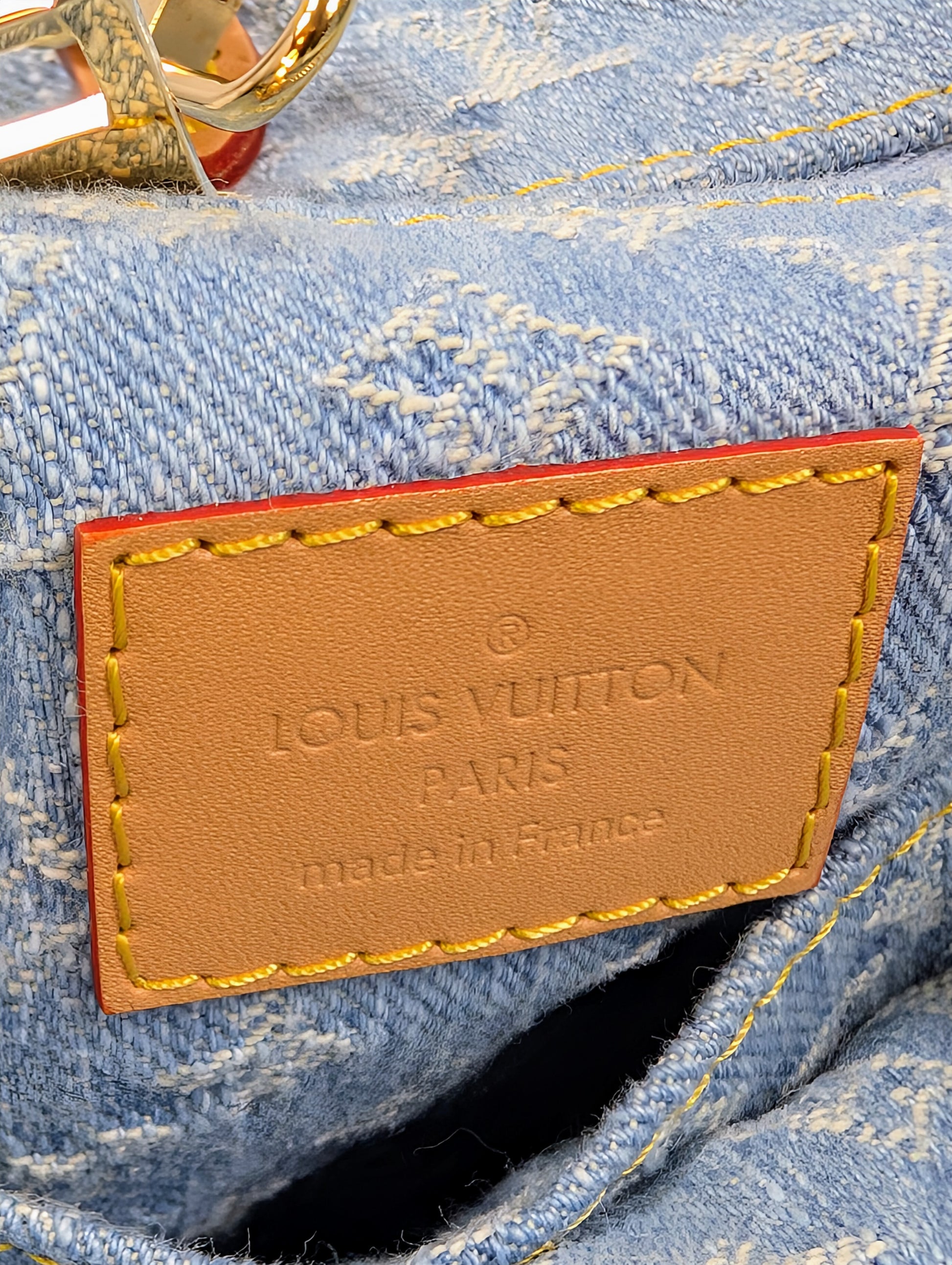 Louis Vuitton "Sky Denim" Jacquard Denim OnTheGo PM Tote Bag