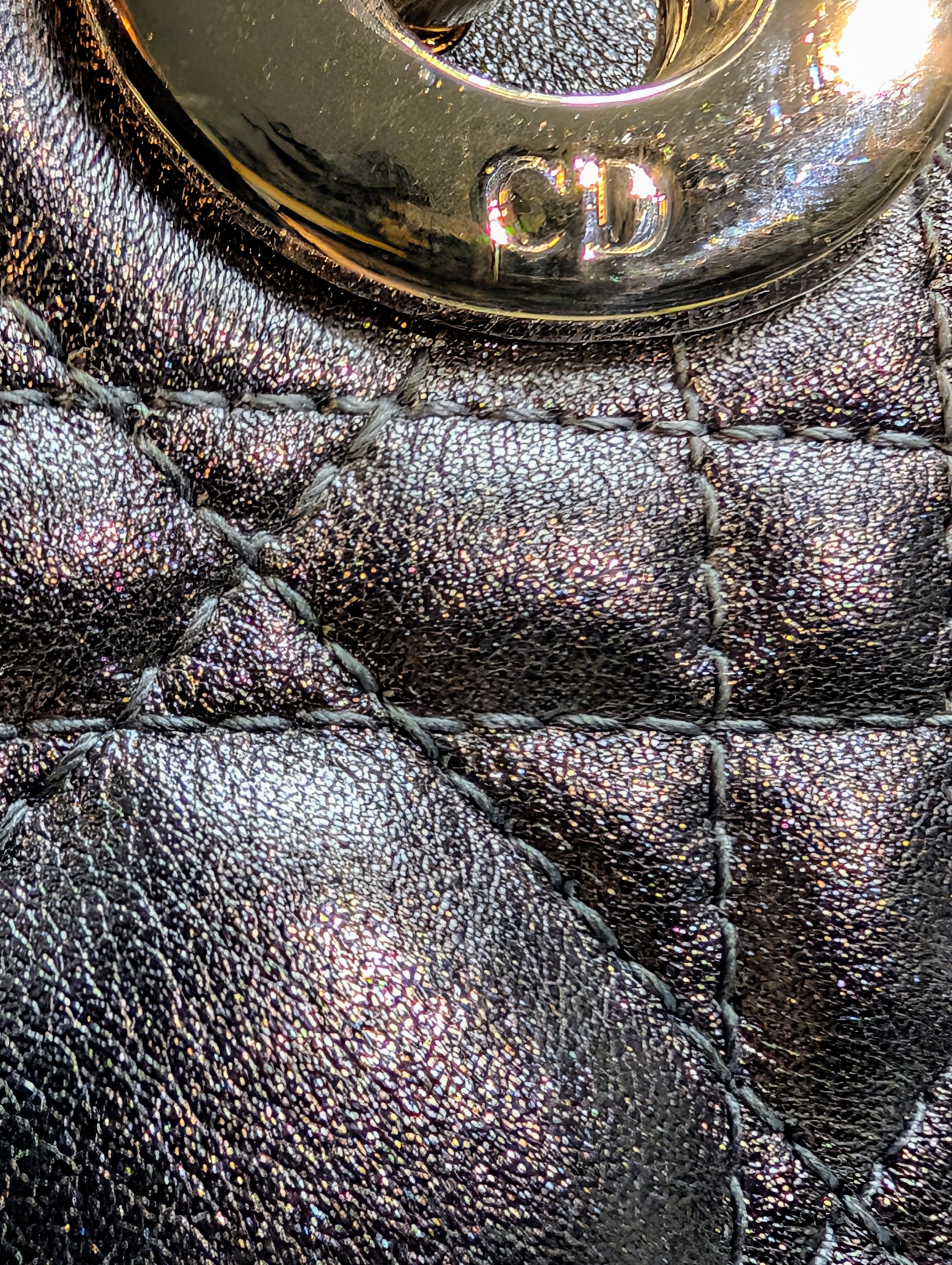 Dior Lady Dior Metallic Gray Cannage My ABCDior Bag