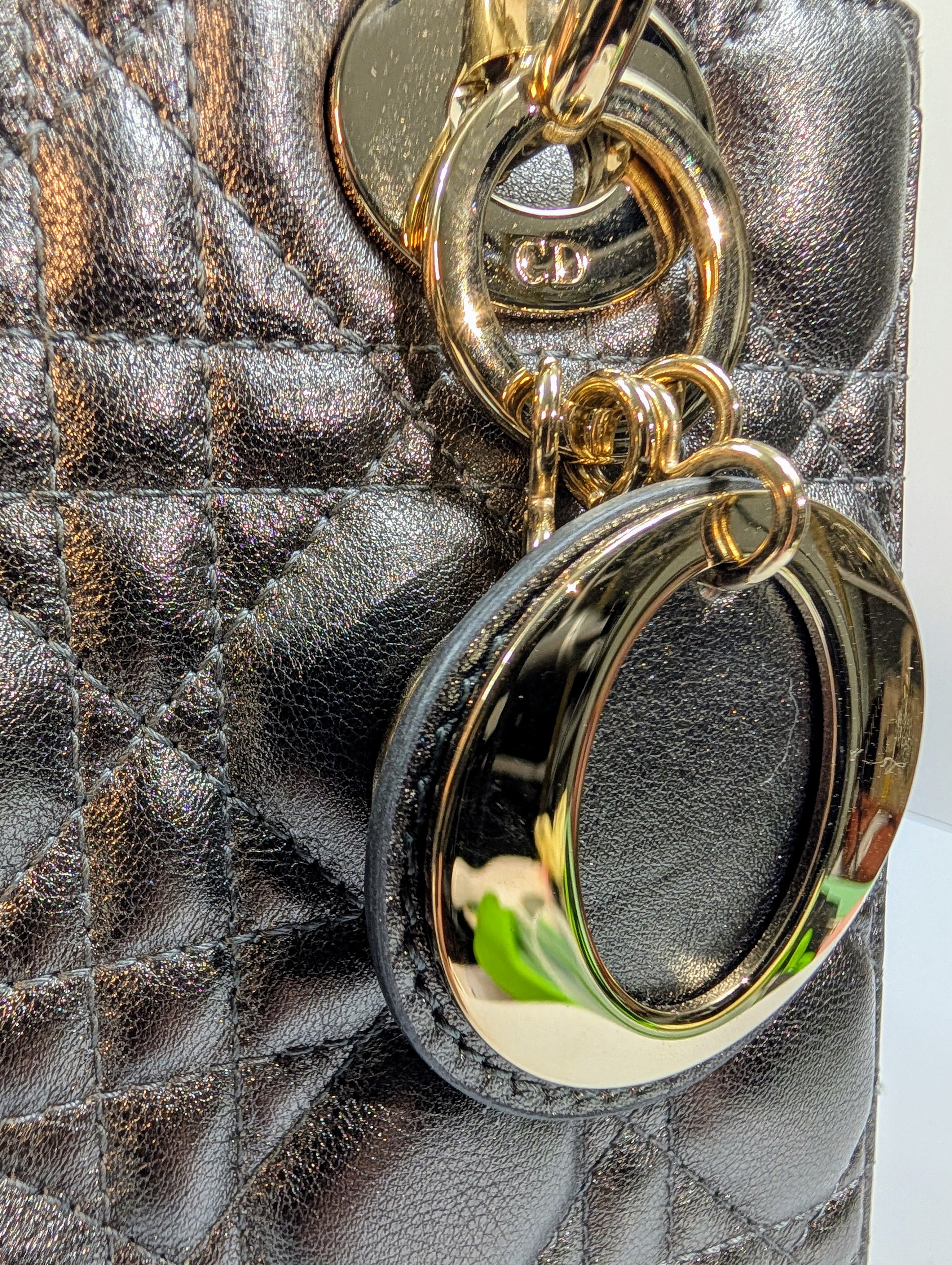 Dior Lady Dior Metallic Gray Cannage My ABCDior Bag