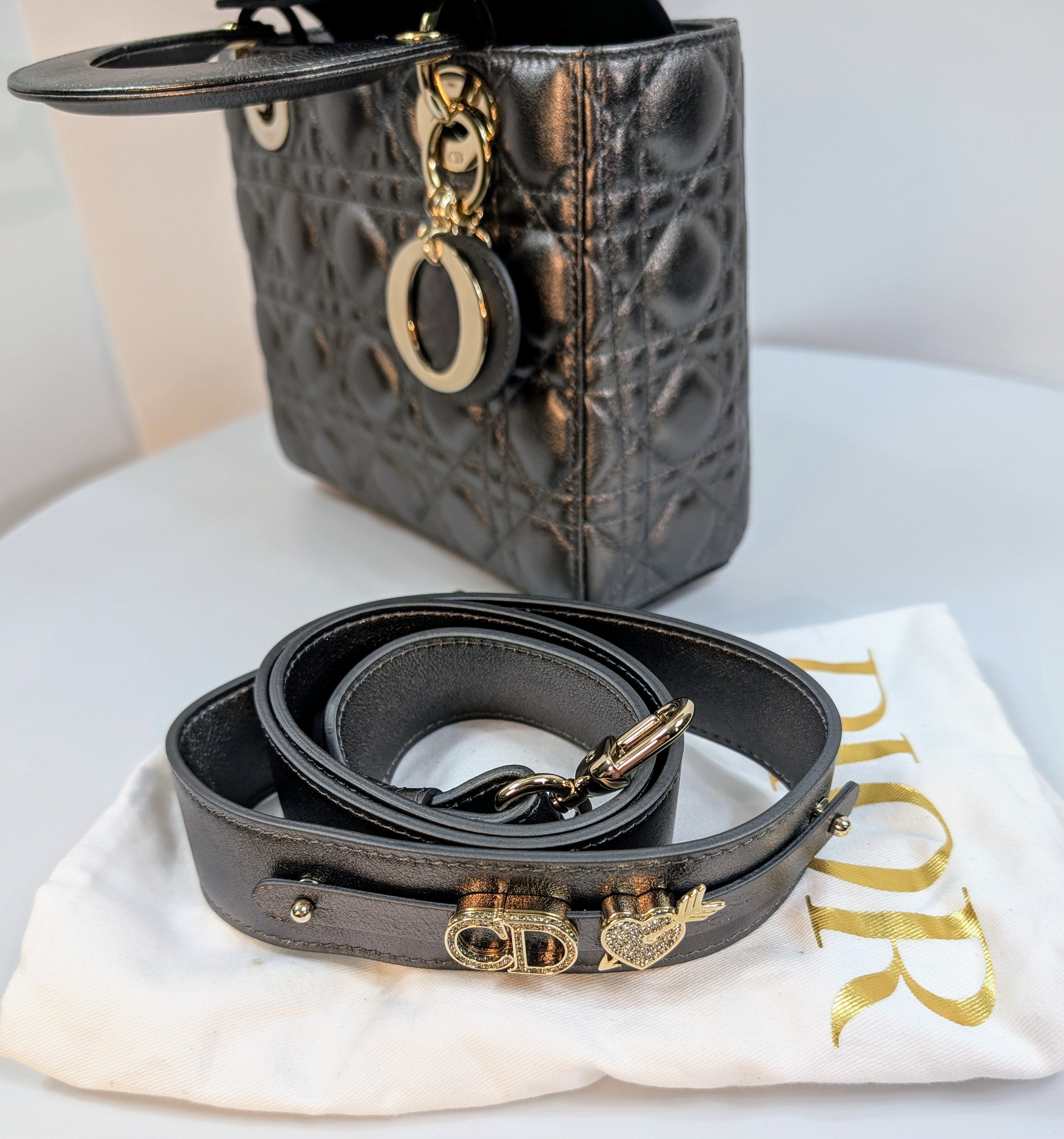 Dior Lady Dior Metallic Gray Cannage My ABCDior Bag