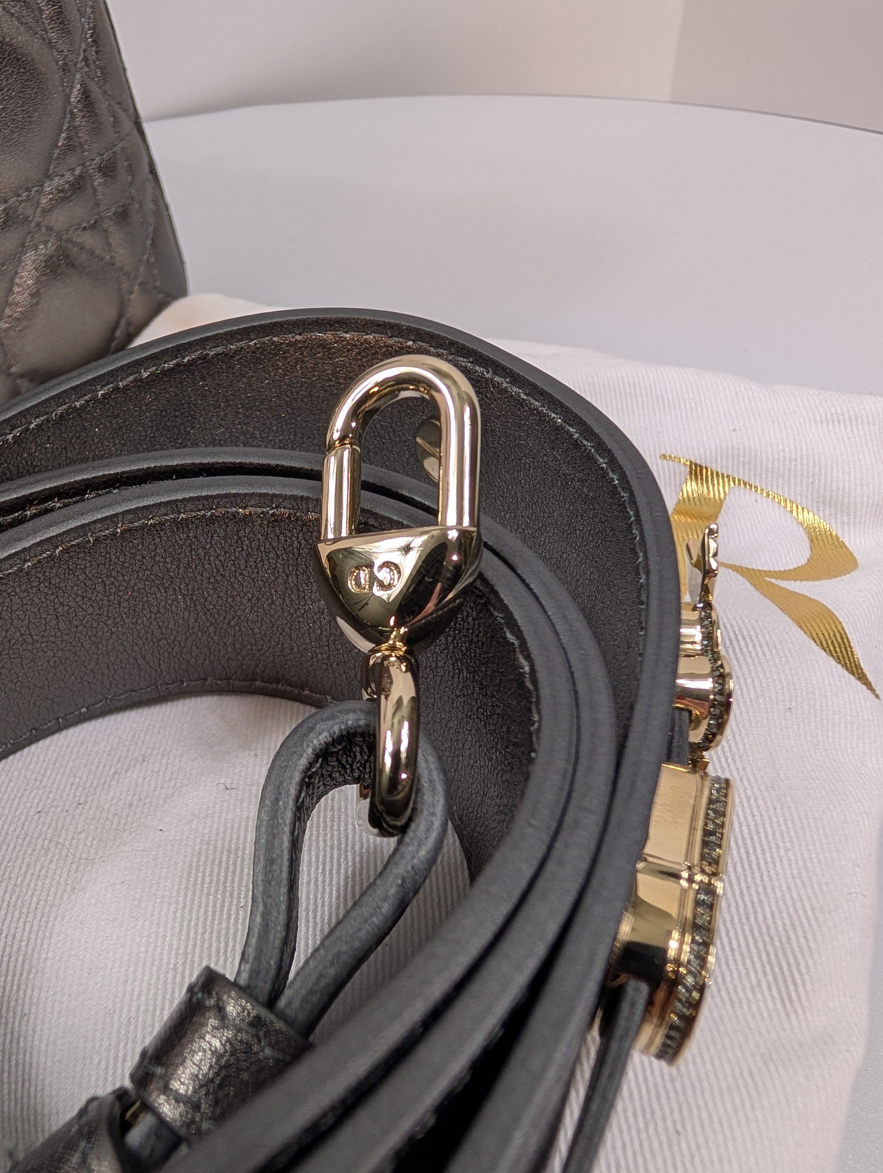 Dior Lady Dior Metallic Gray Cannage My ABCDior Bag