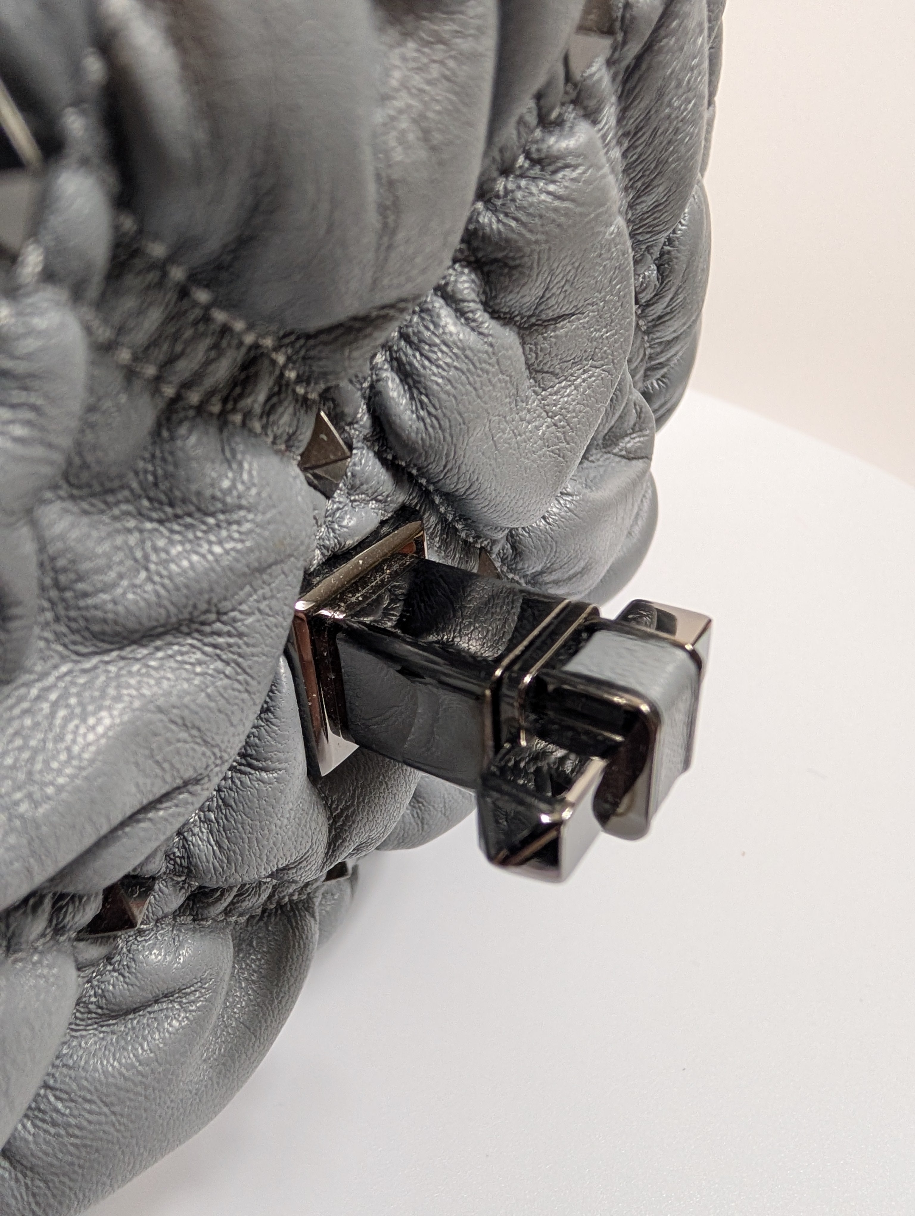 Valentino Garavani Blue/Grey Roman Stud Shoulder Bag