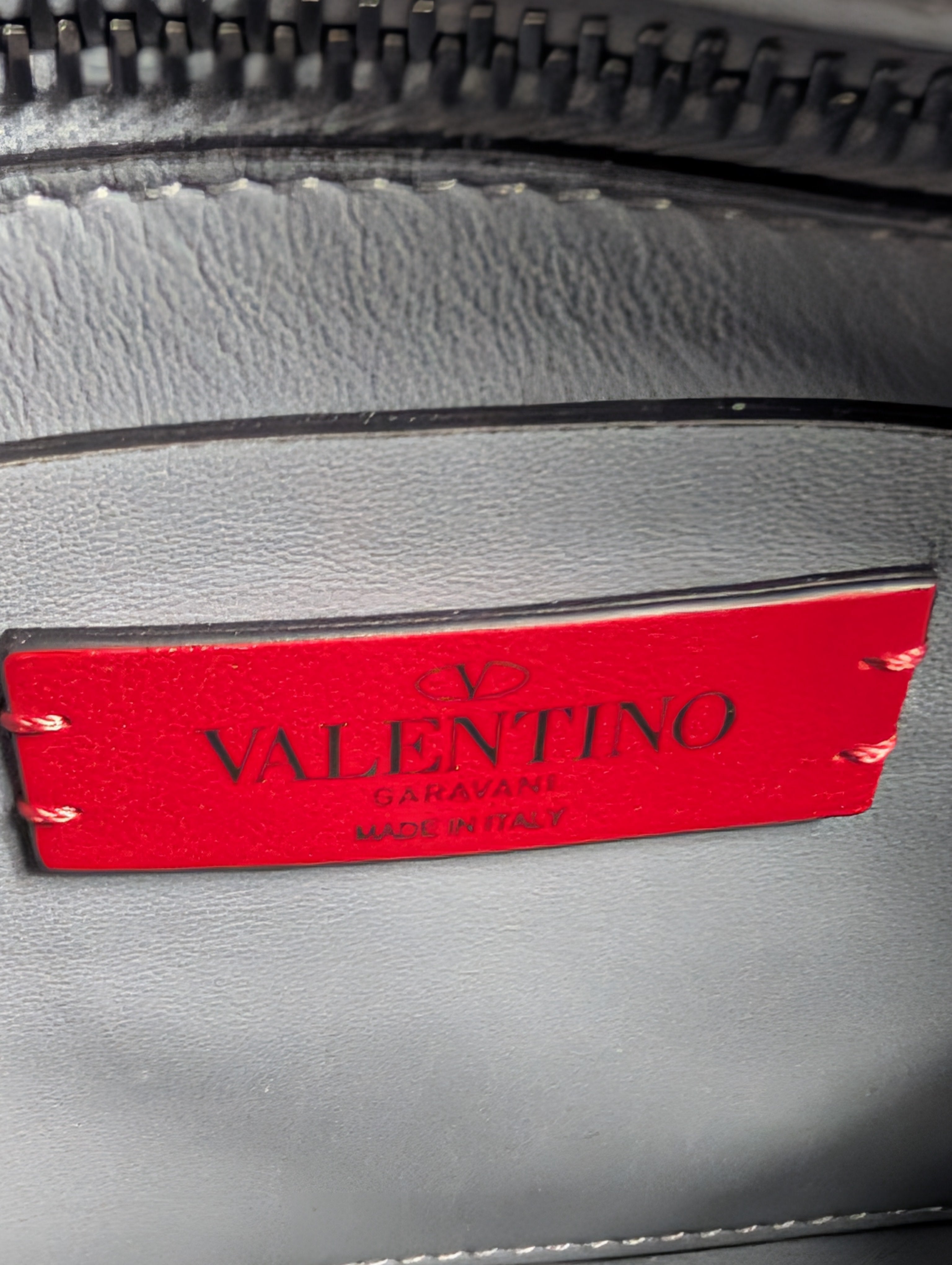 Valentino Garavani Blue/Grey Roman Stud Shoulder Bag