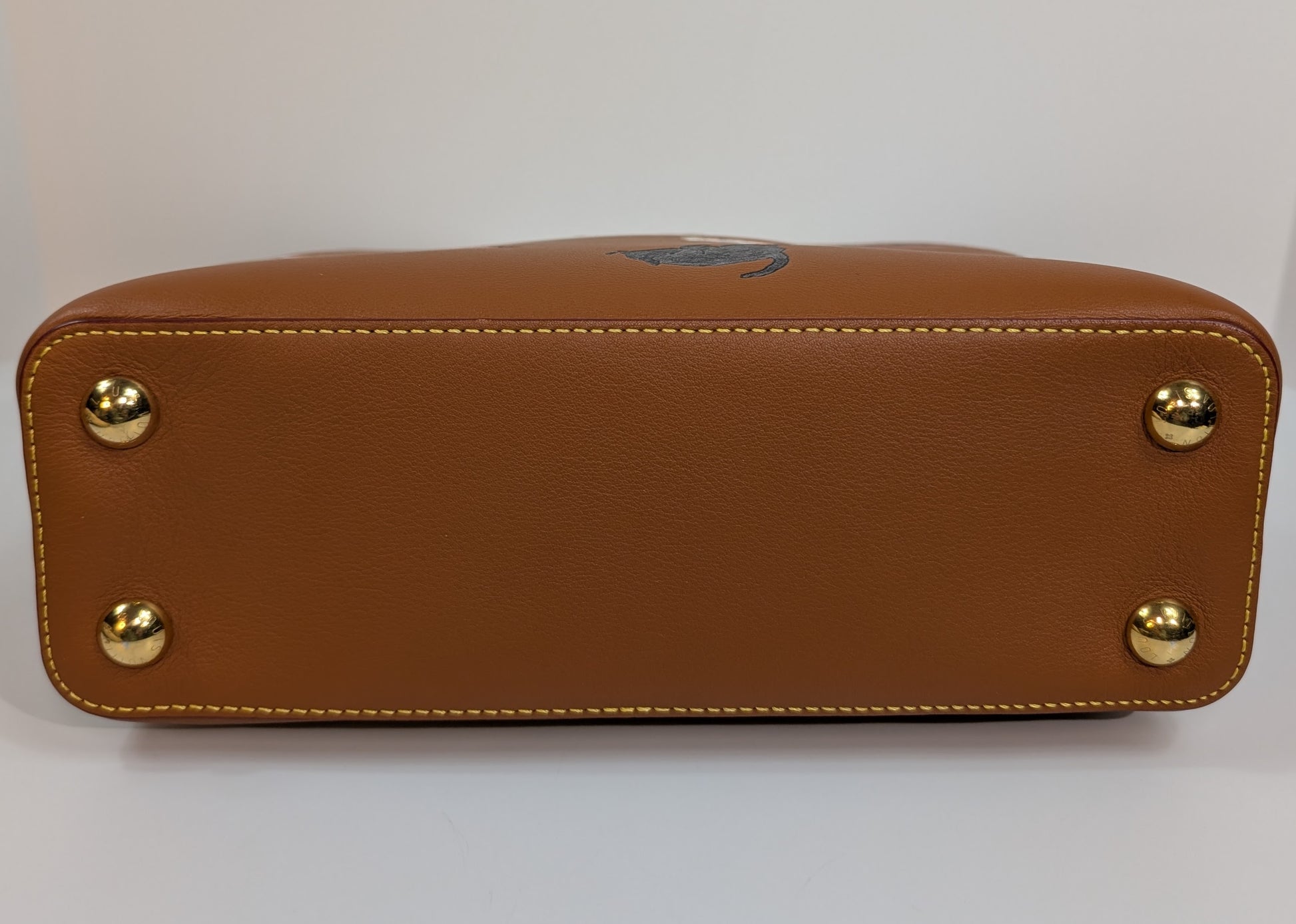 Louis Vuitton Rare Brown Capucines MM "Catogram" Bag