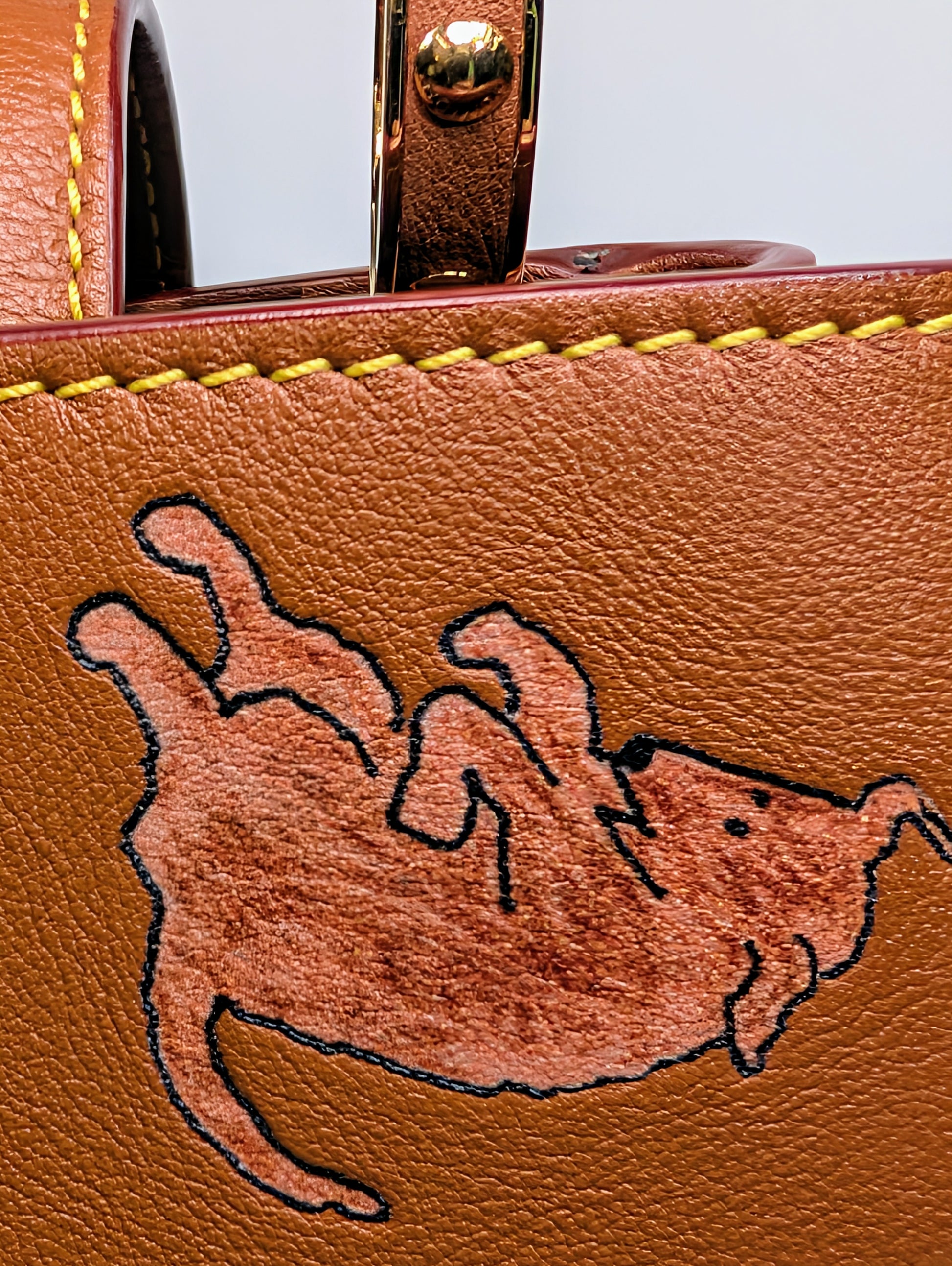 Louis Vuitton Rare Brown Capucines MM "Catogram" Bag